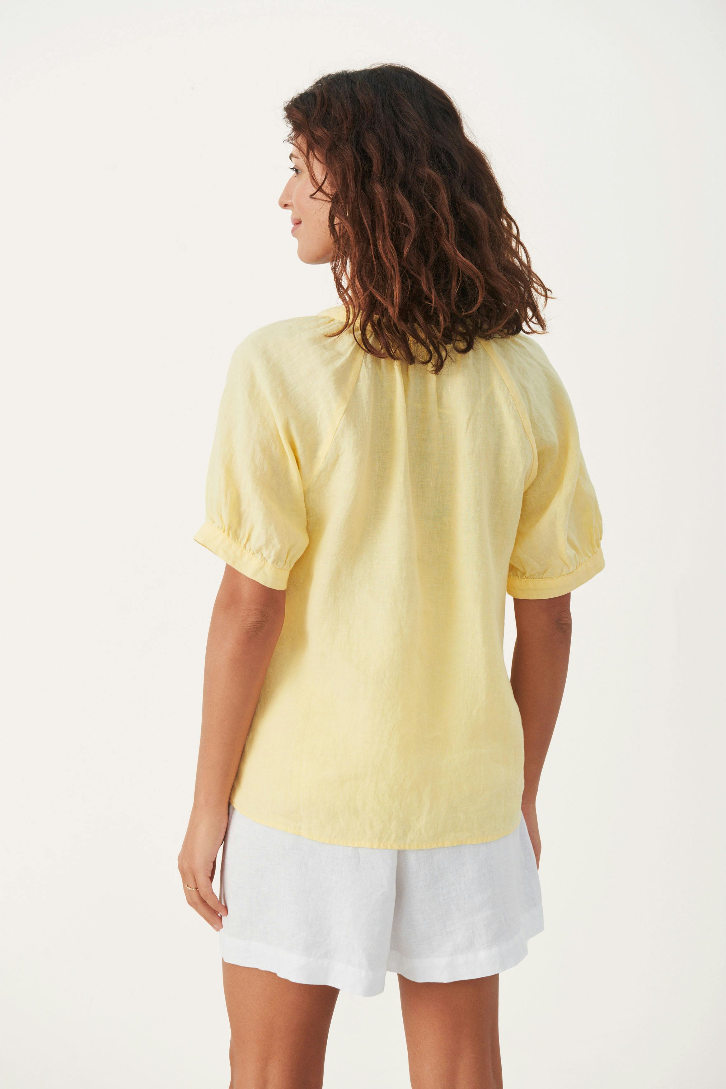 PopsyPW Short-sleeved linen blouse LOOKBOOK BACK 30306825-120720