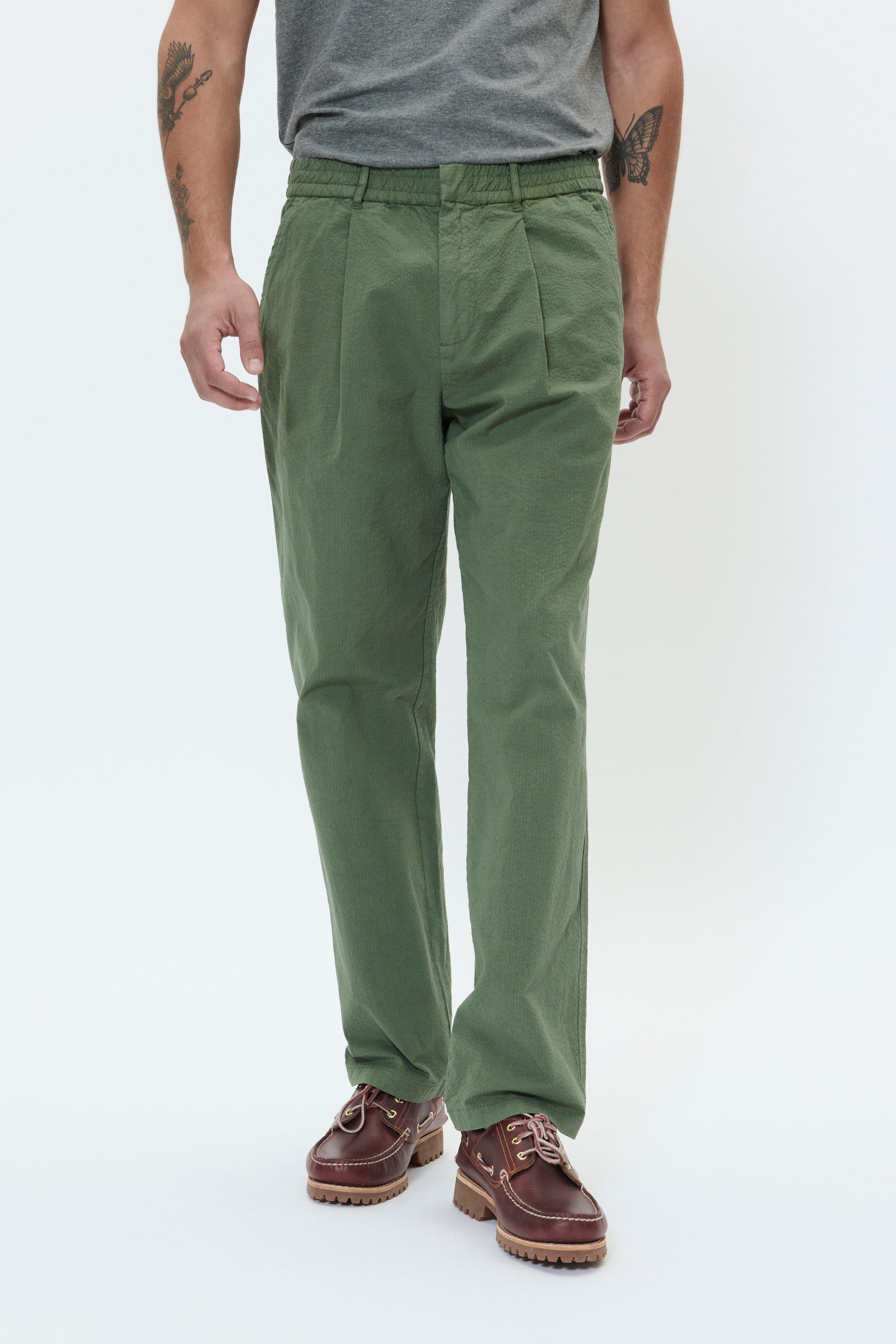 MAfisher M73 Seersucker Byxor LOOKBOOK FRONT 30207785-190309