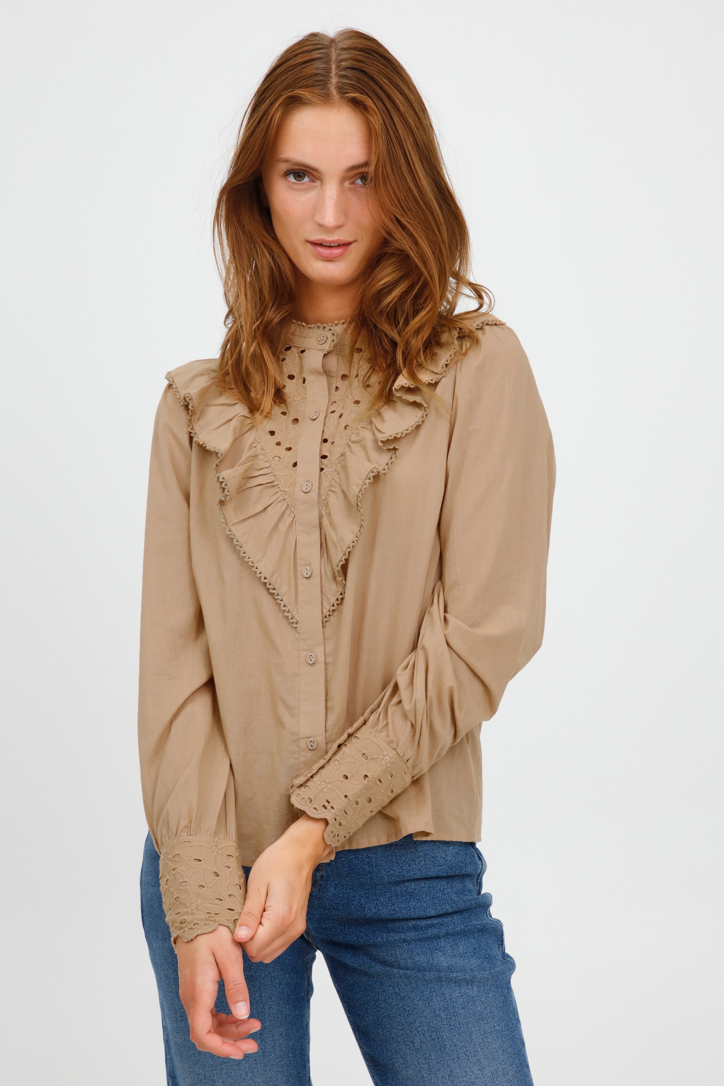 Blouse with long sleeve LOOKBOOK FRONT 20810173-171320