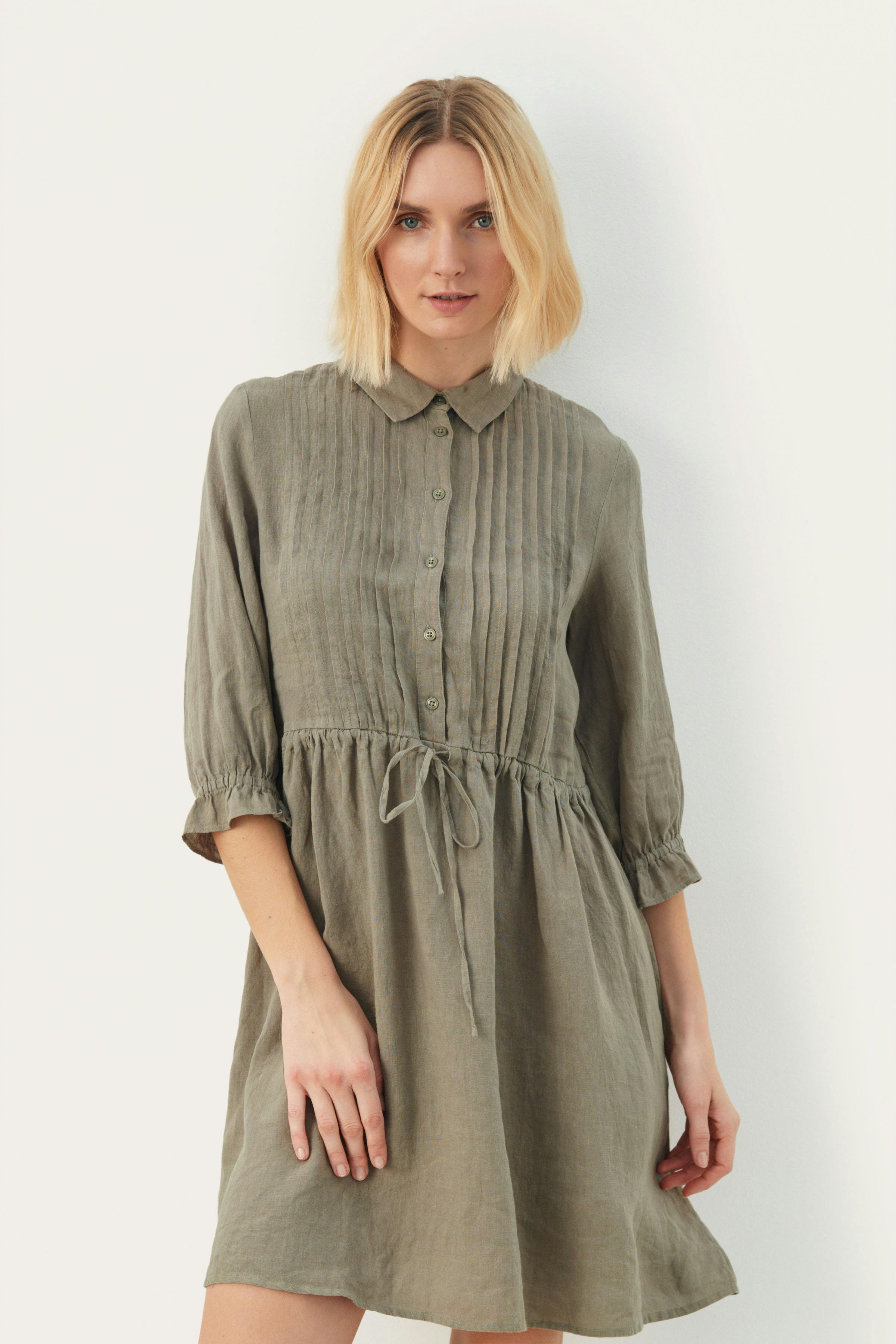 SalliePW Short linen dress LOOKBOOK FRONT 30308503-170613