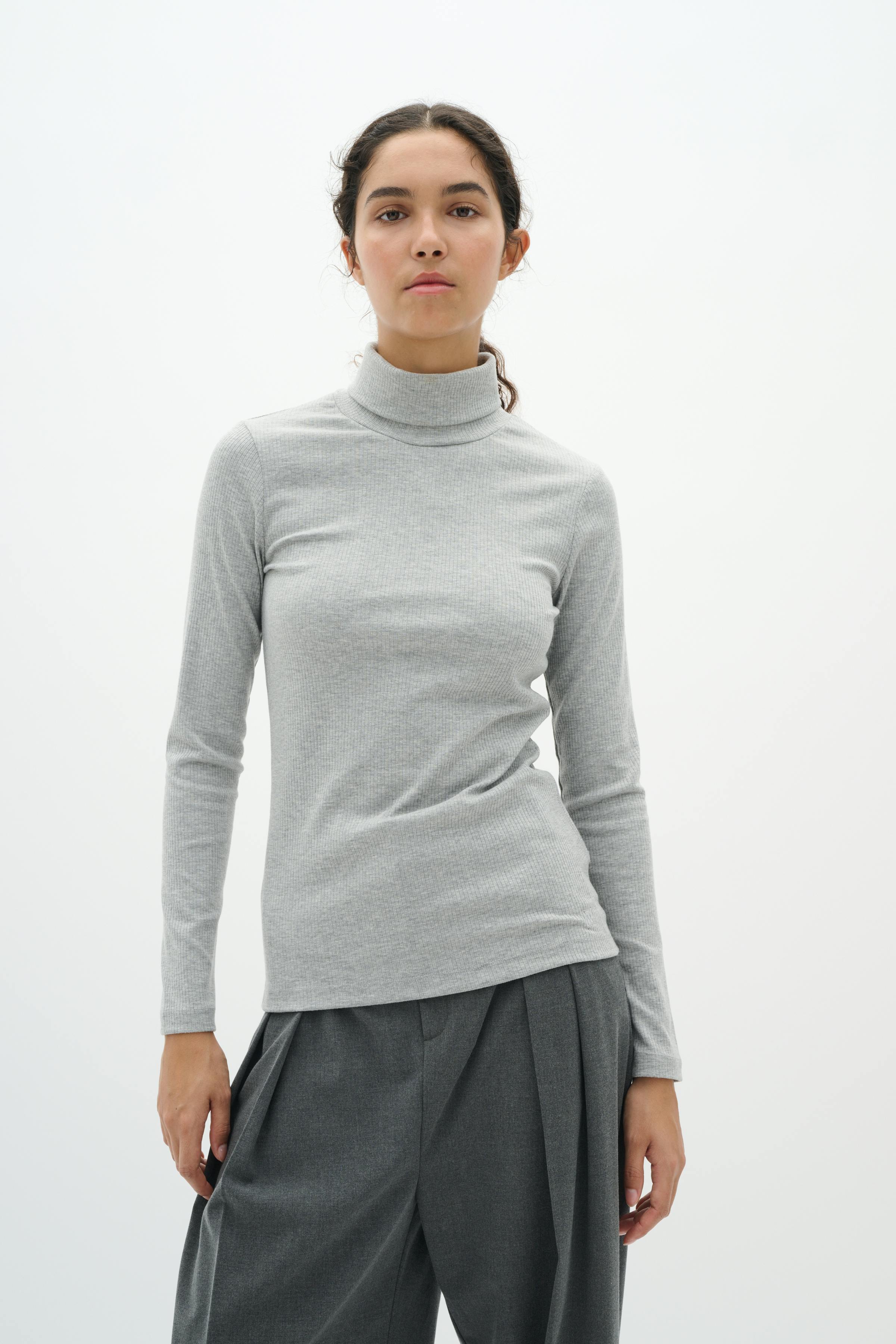 DagnaIW Rollneck Melange T-shirt LOOKBOOK FRONT 30109838-1740161