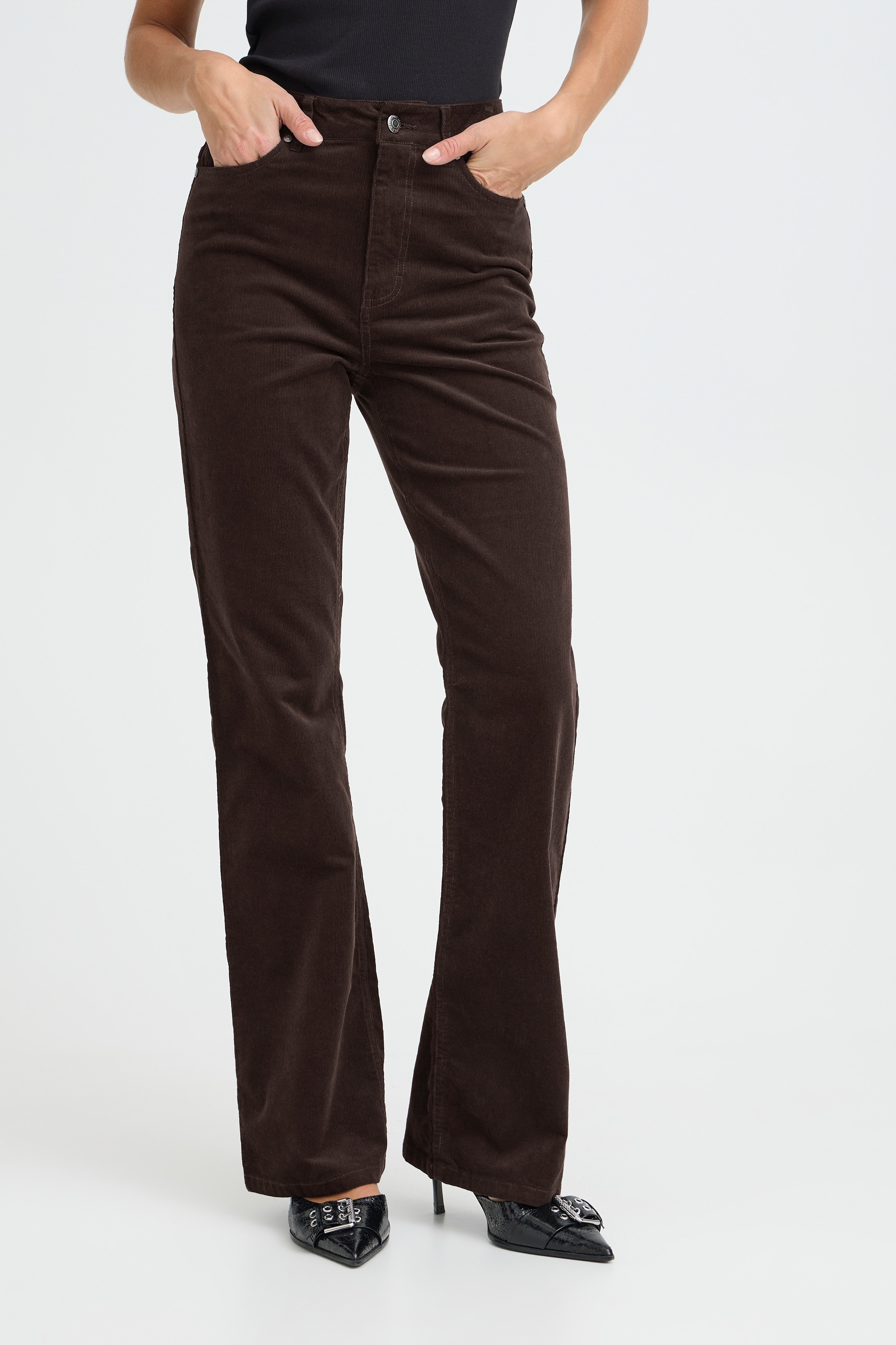 PZSALLY Ultra High Waist Bootcut Bukser LOOKBOOK FRONT 50210072-191103