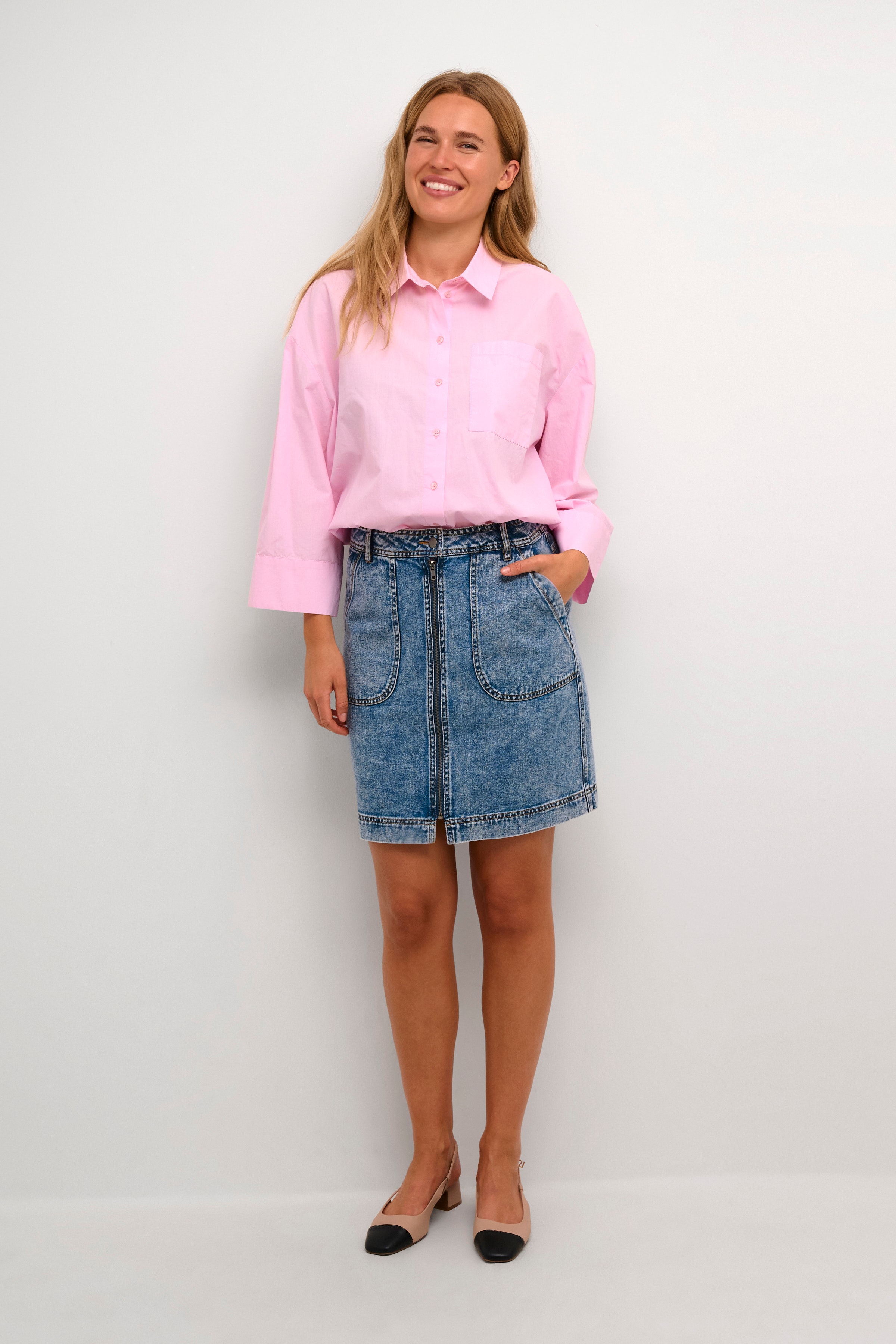 KAsidsel Denim Skjørt LOOKBOOK FRONT 10508346-103166
