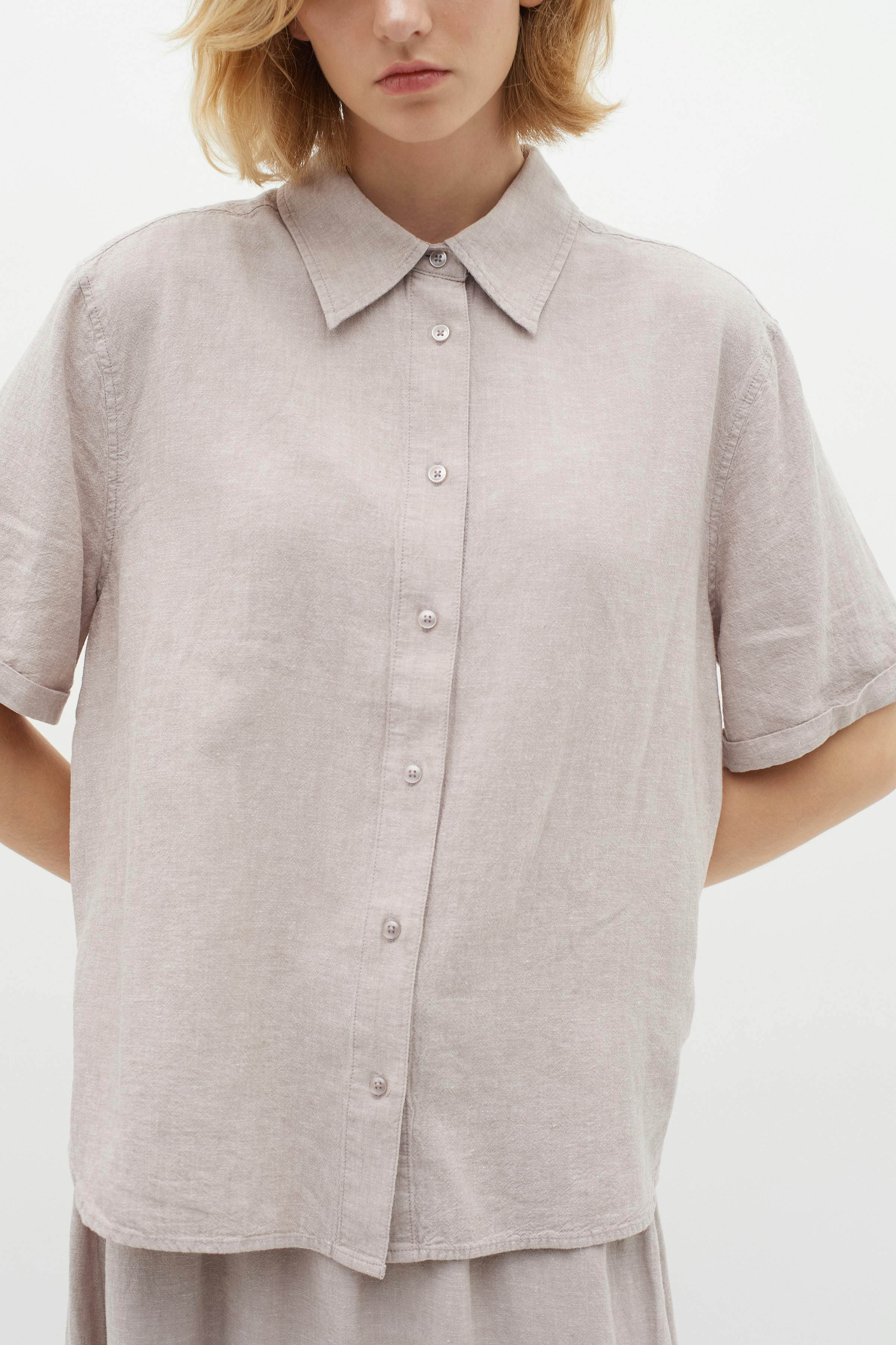 EllieIW Short sleeved Linnen Shirt LOOKBOOK DETAIL 30109309-1304031