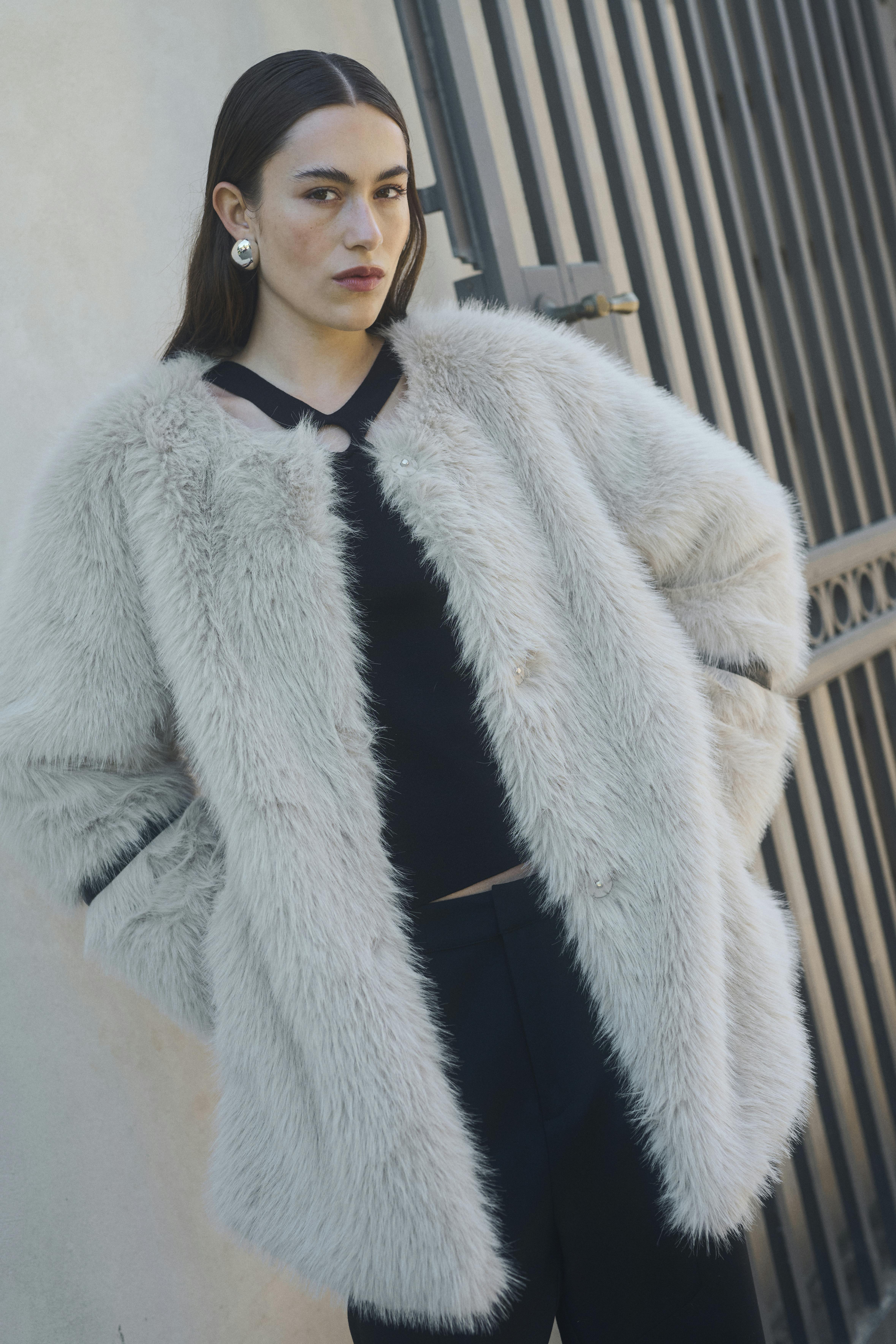 KBPearly Faux Fur jacka LOCATION NONE 10104998-154502