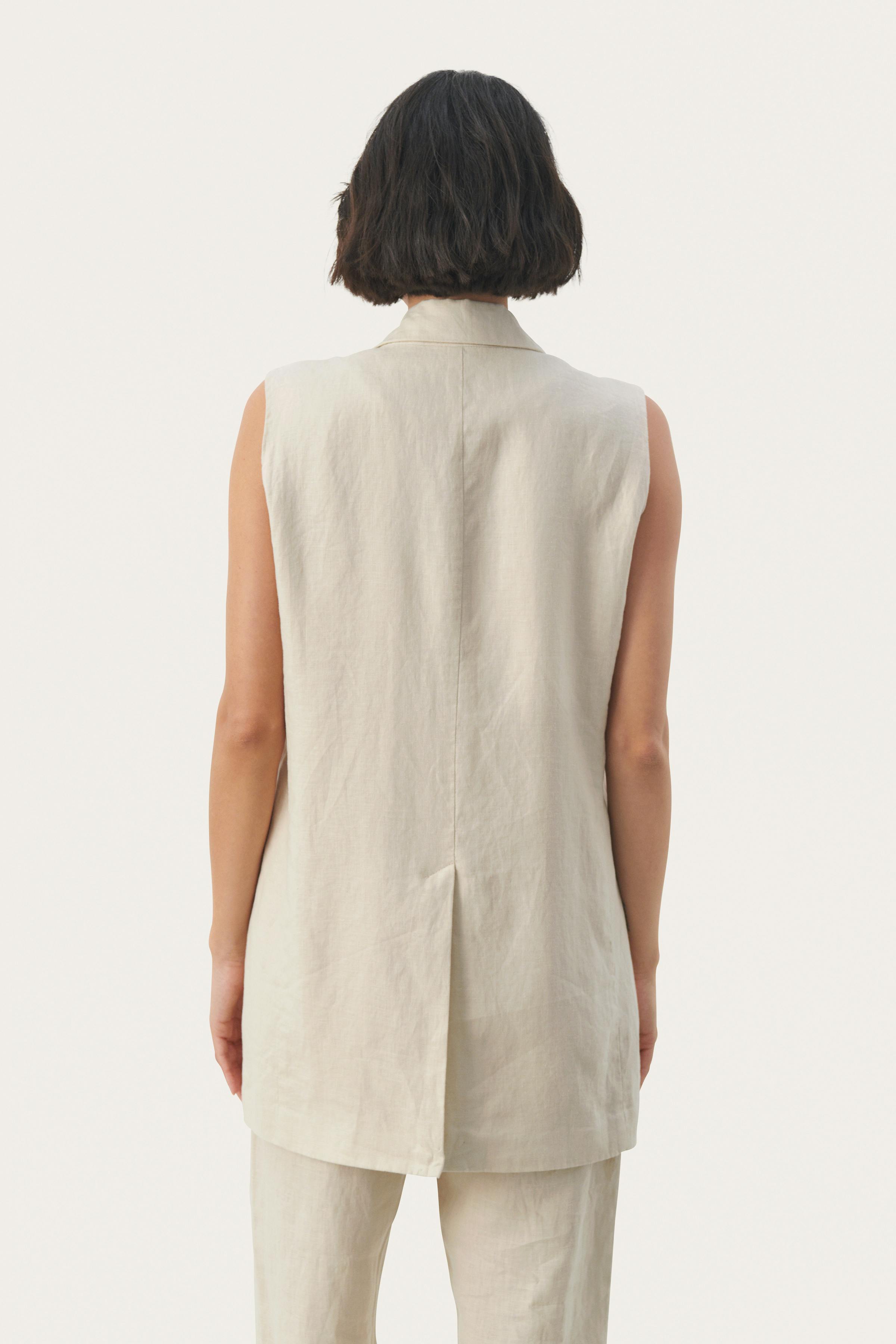 EnyoPW Linen vest LOOKBOOK BACK 30308505-130400