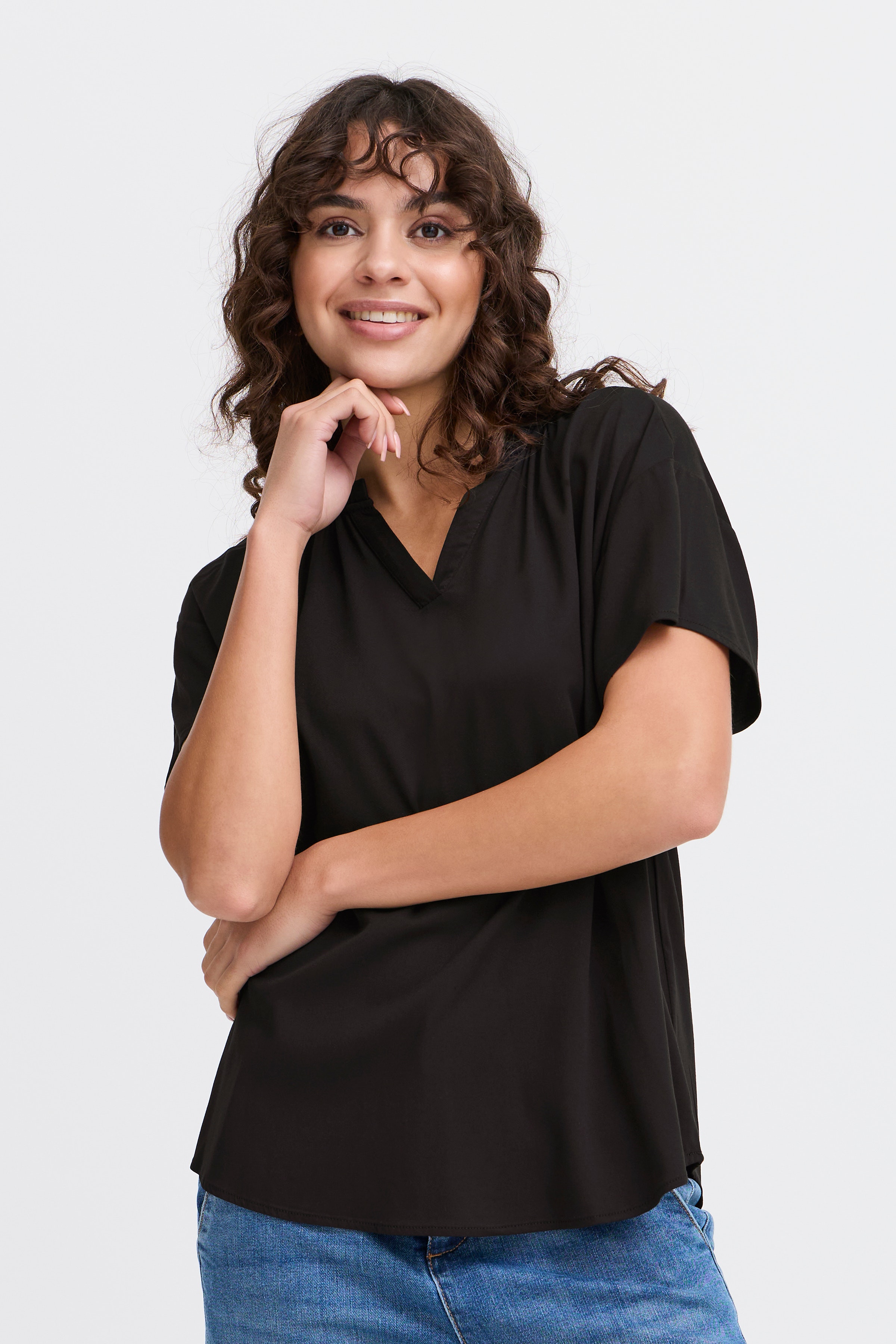 FRJUSTINA BL 1 Blouse with short sleeve LOOKBOOK FRONT 20615311-200113