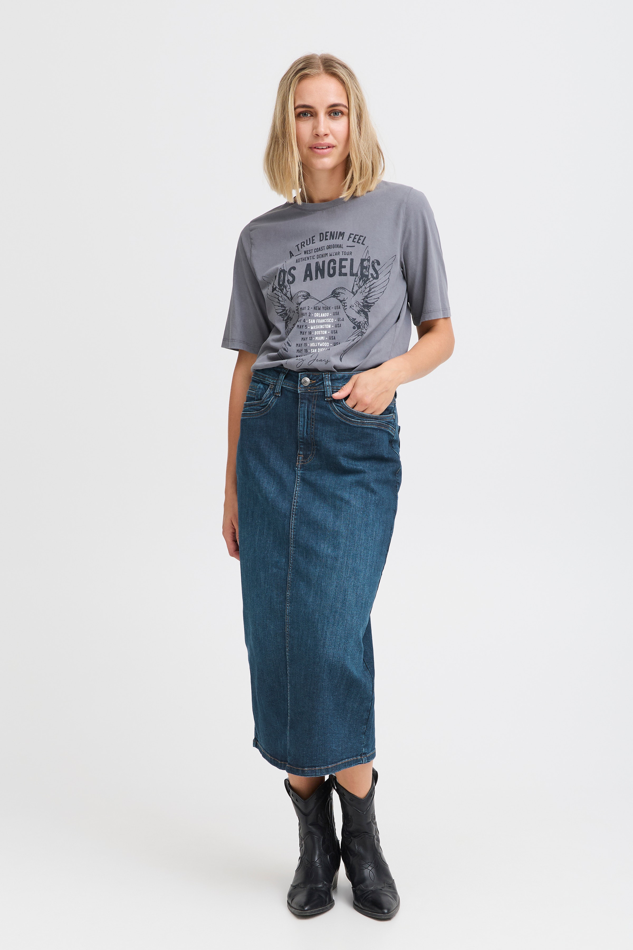 PZKATJA Skjørt LOOKBOOK FRONT 50208474-200002