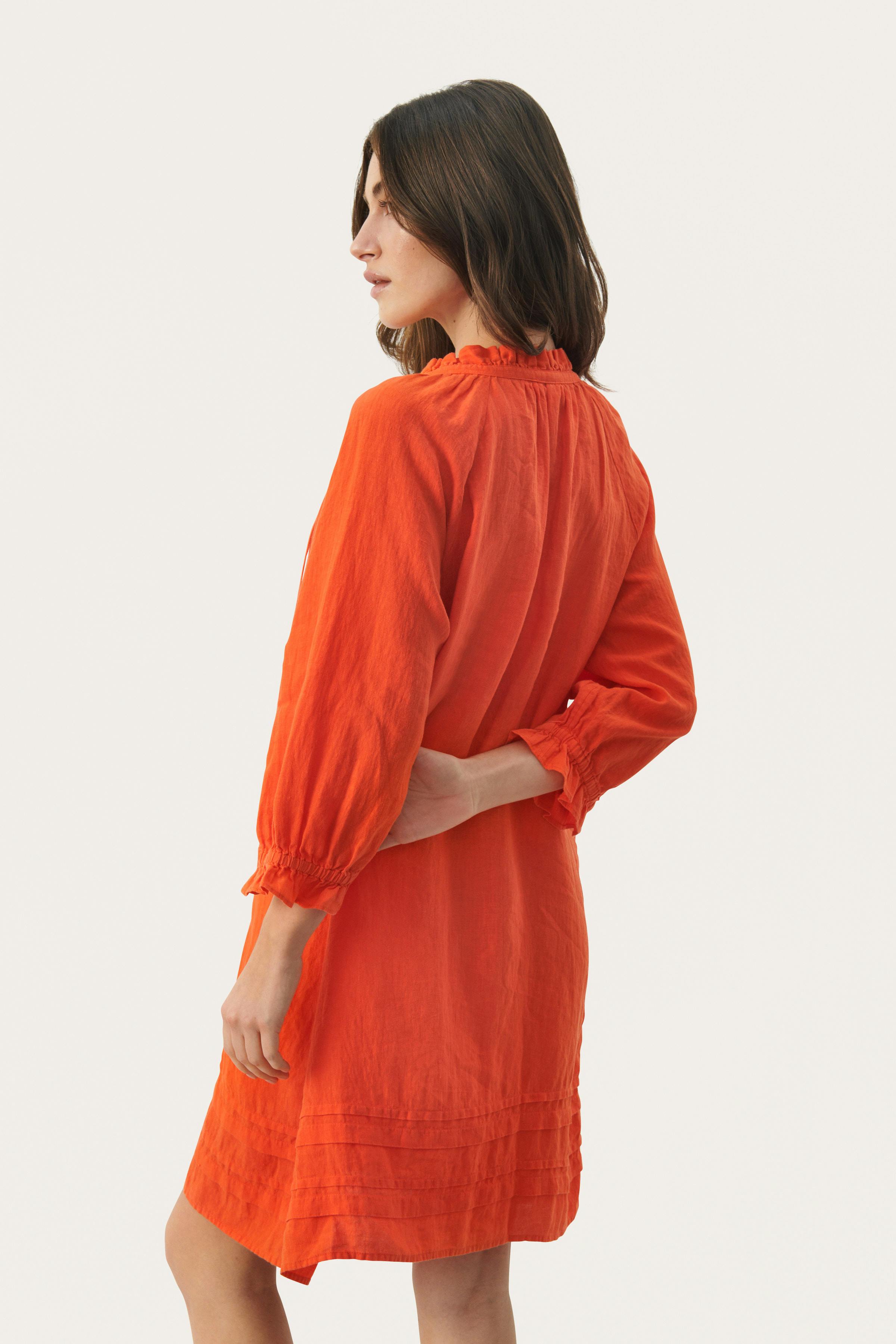 AranPW Short linen dress LOOKBOOK BACK 30308746-171562