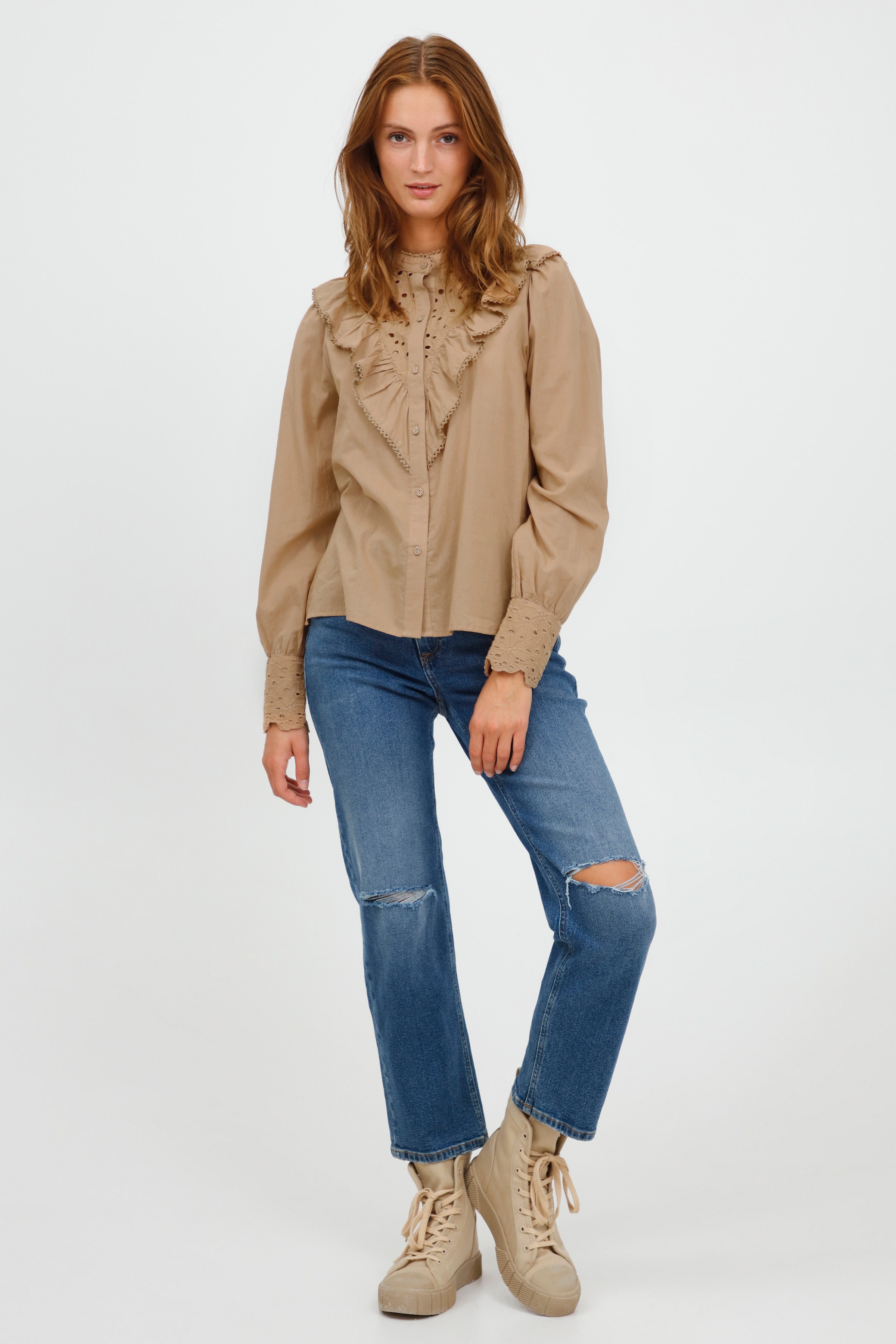 Blouse with long sleeve LOOKBOOK FRONT 20810173-171320