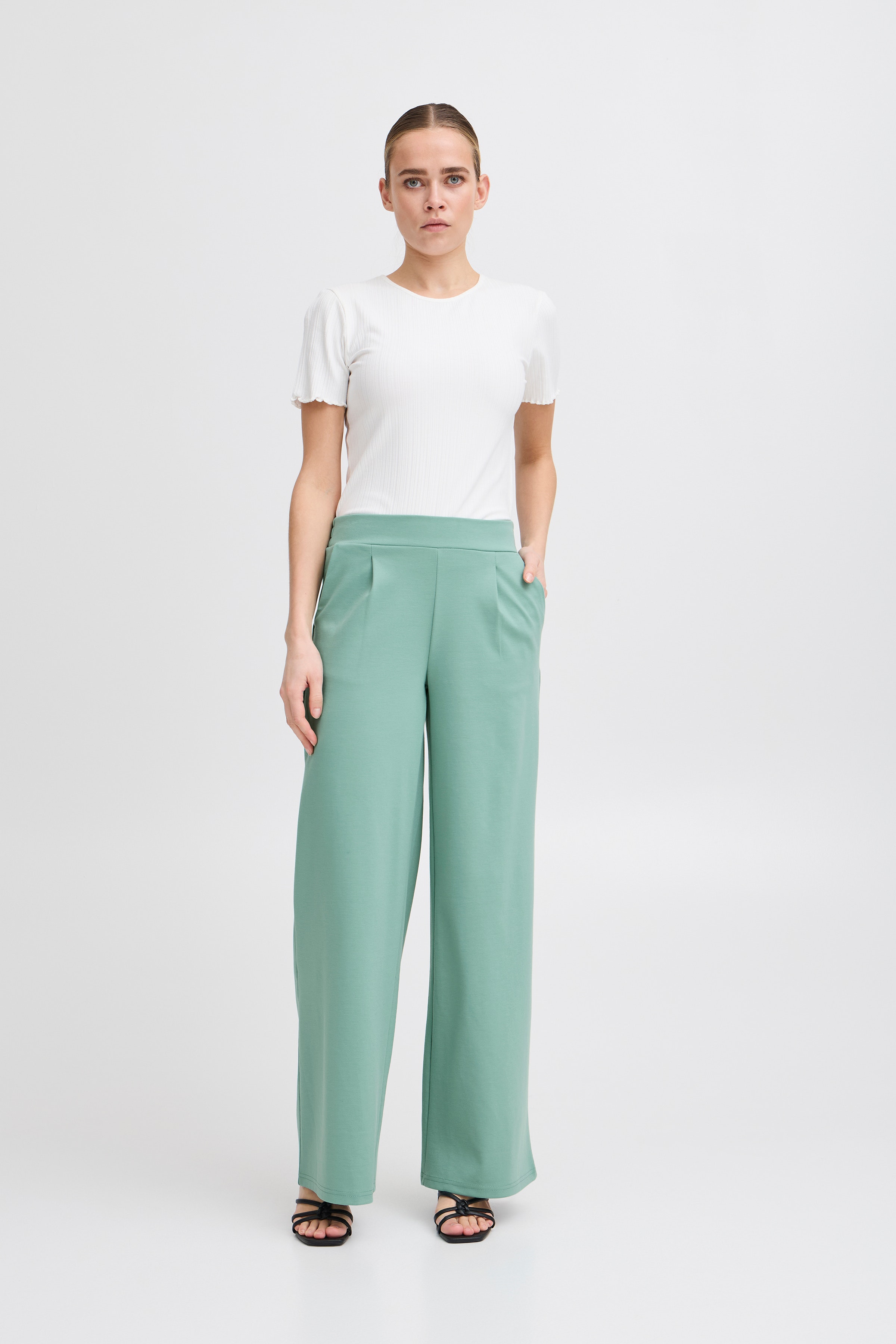 IHKATE LONG WIDE  Bukser LOOKBOOK FRONT 20118337-165515