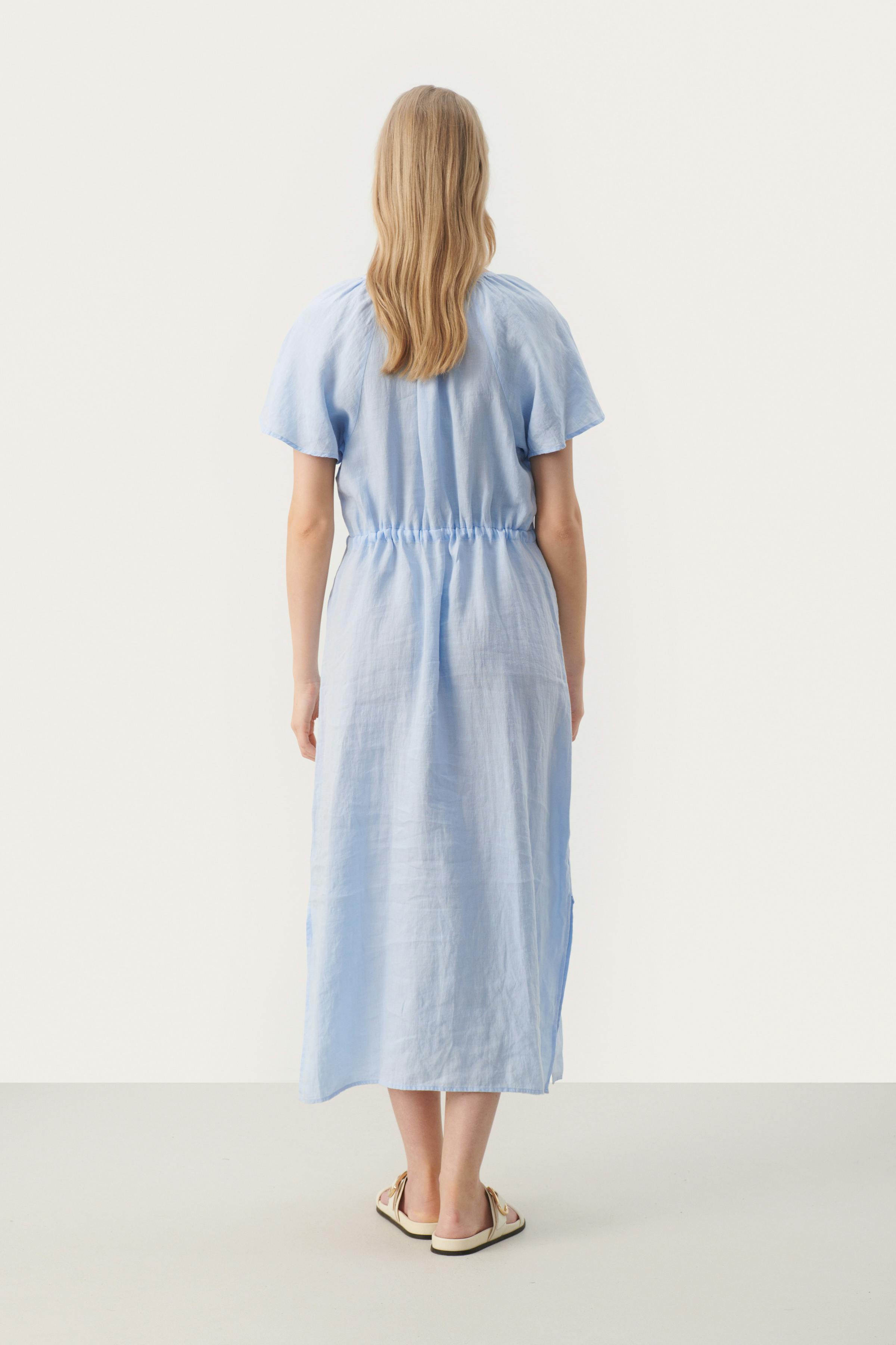 GeolinePW Long linen dress LOOKBOOK BACK 30308590-154031