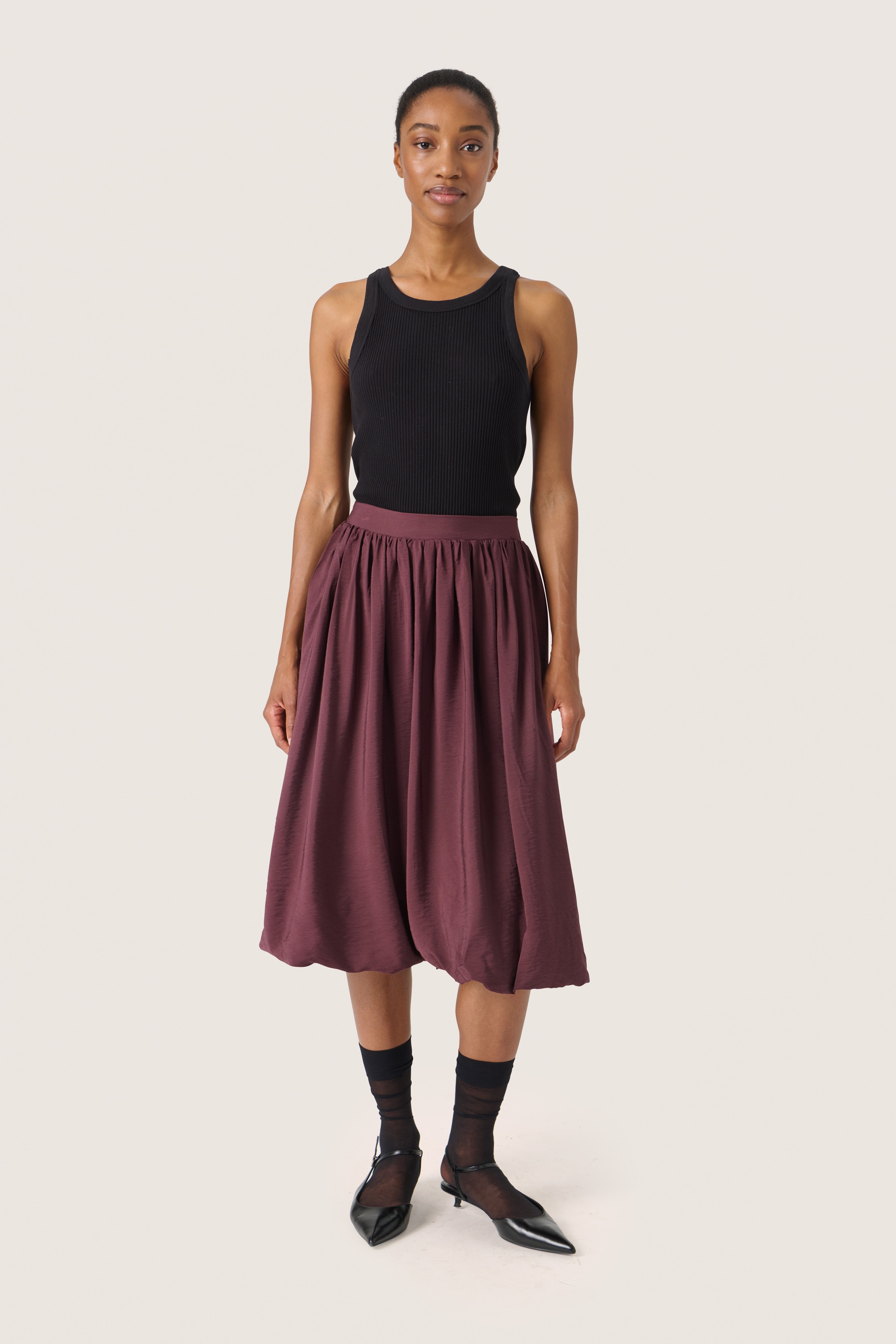 Purple skirt lookbook best sale