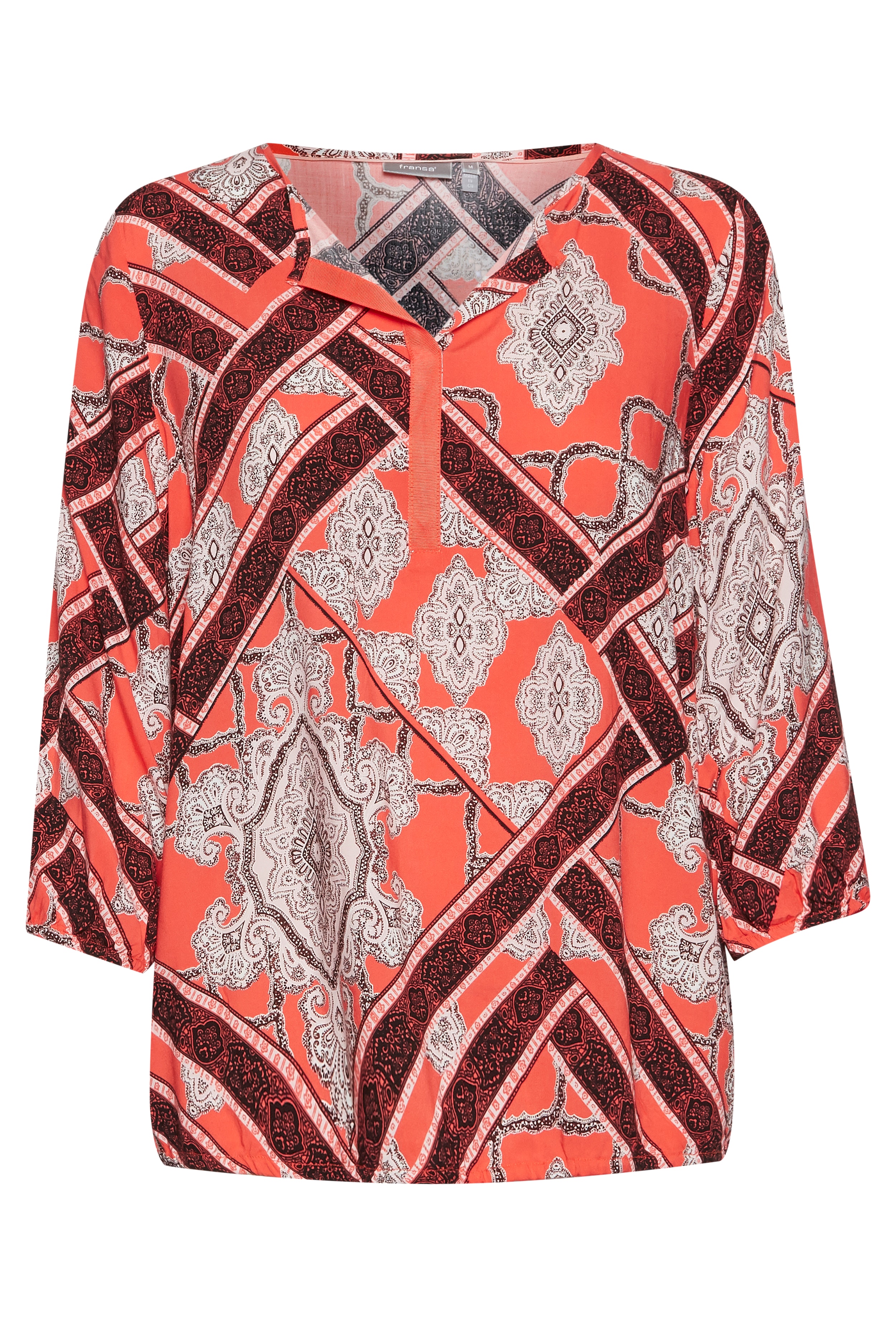 Blouse with short sleeve PACK FRONT 20607067-69175