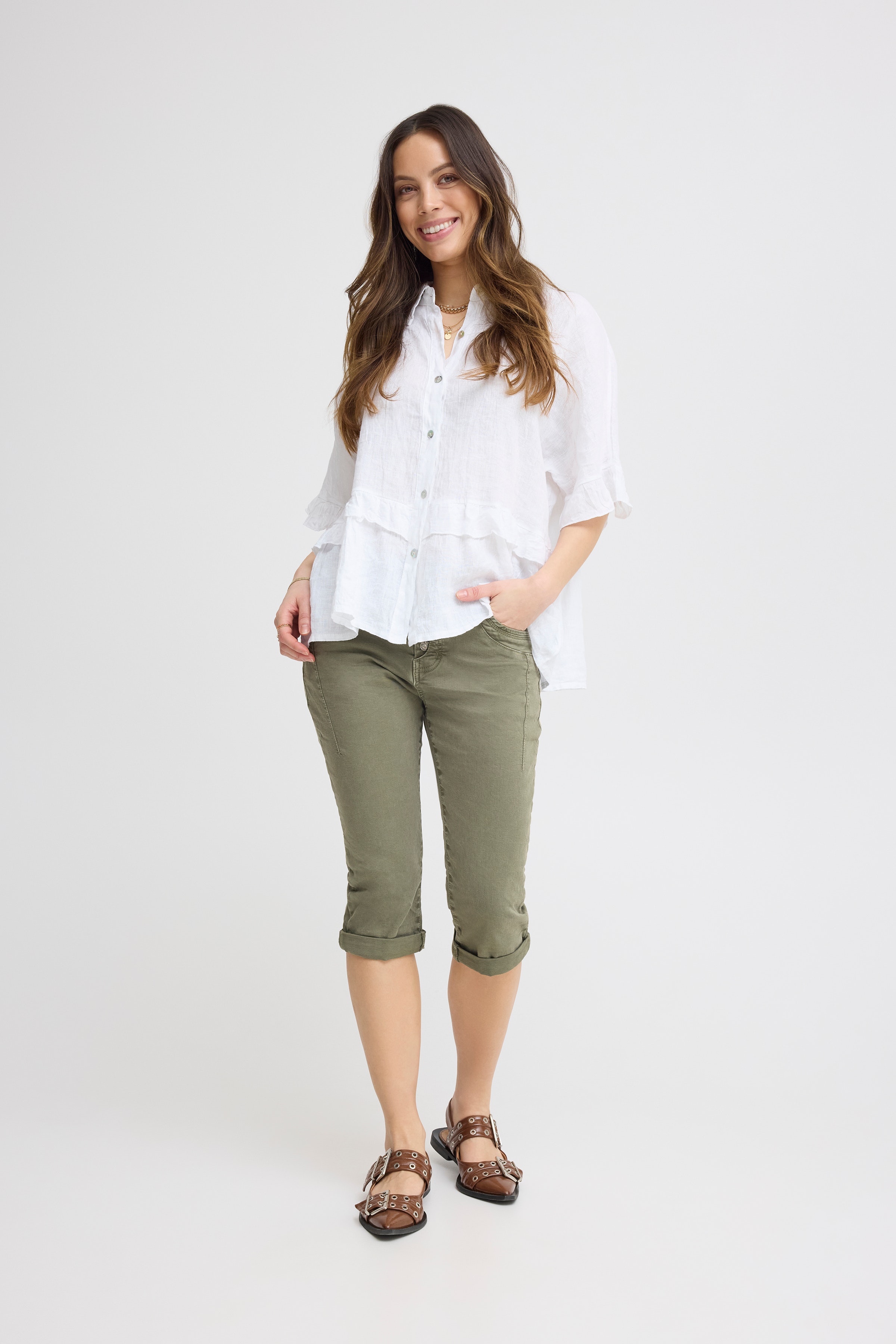 SBCAROLINE Capri bukser LOOKBOOK FRONT 22100947-180515