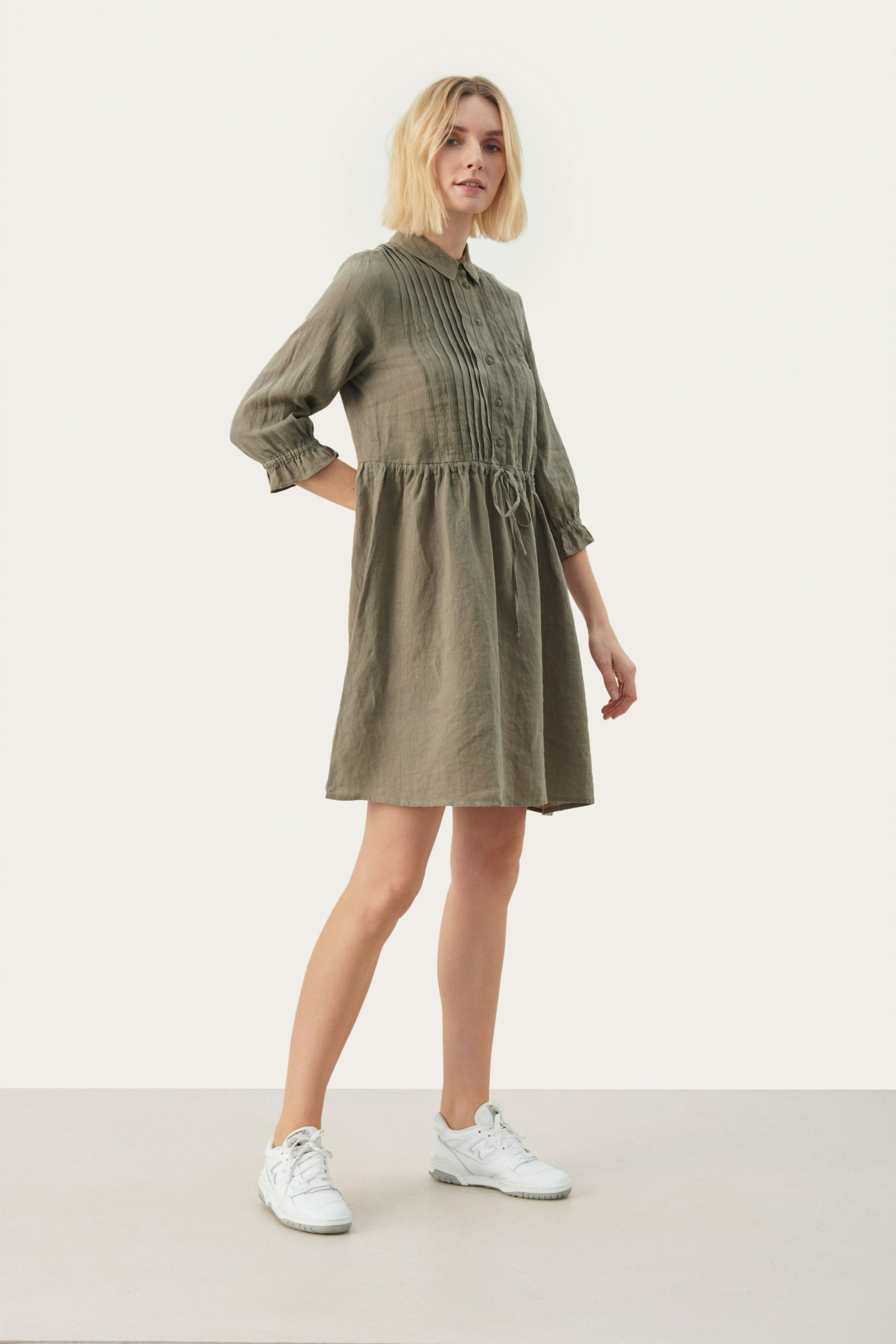 SalliePW Short linen dress LOOKBOOK FRONT 30308503-170613