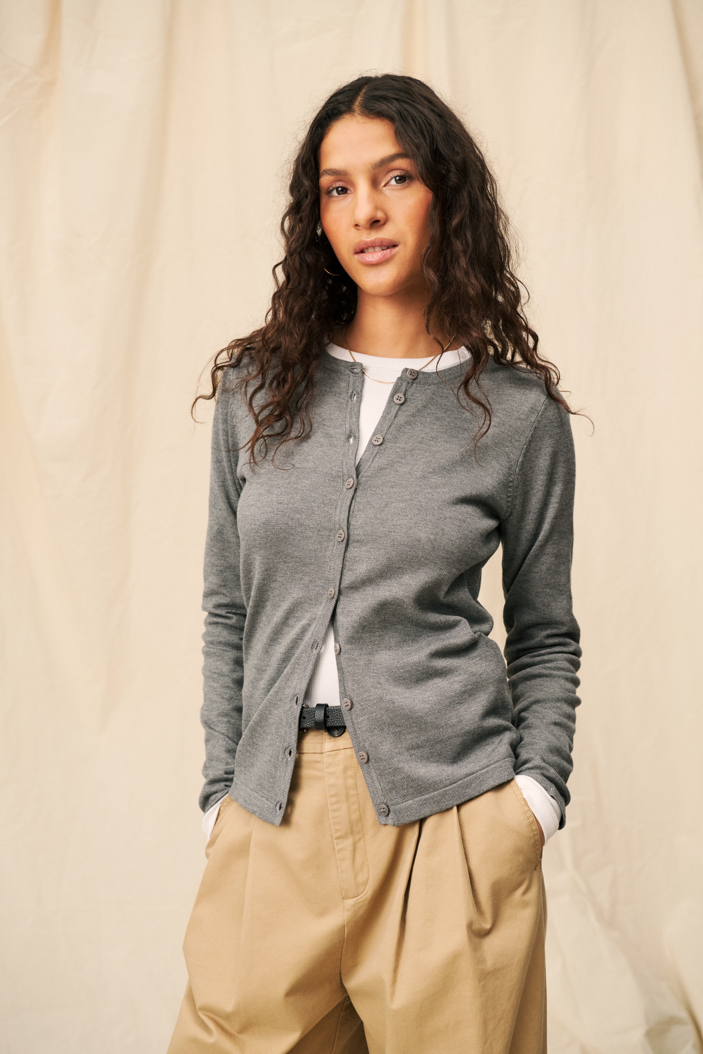 MilaSZ R-Neck Cardigan LOCATION NONE 30500005-1739141