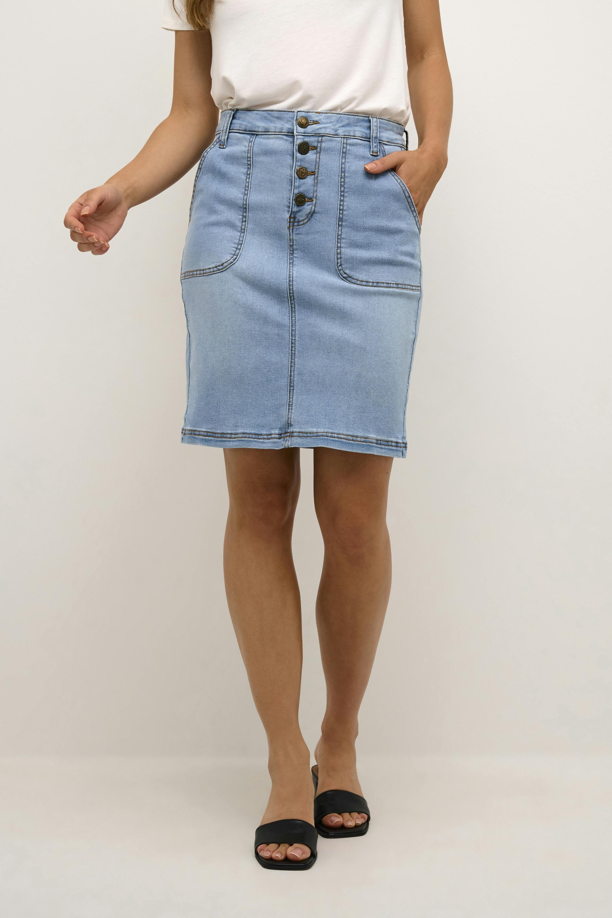 CUbriana Denim Skirt LOOKBOOK FRONT 50109646-500027