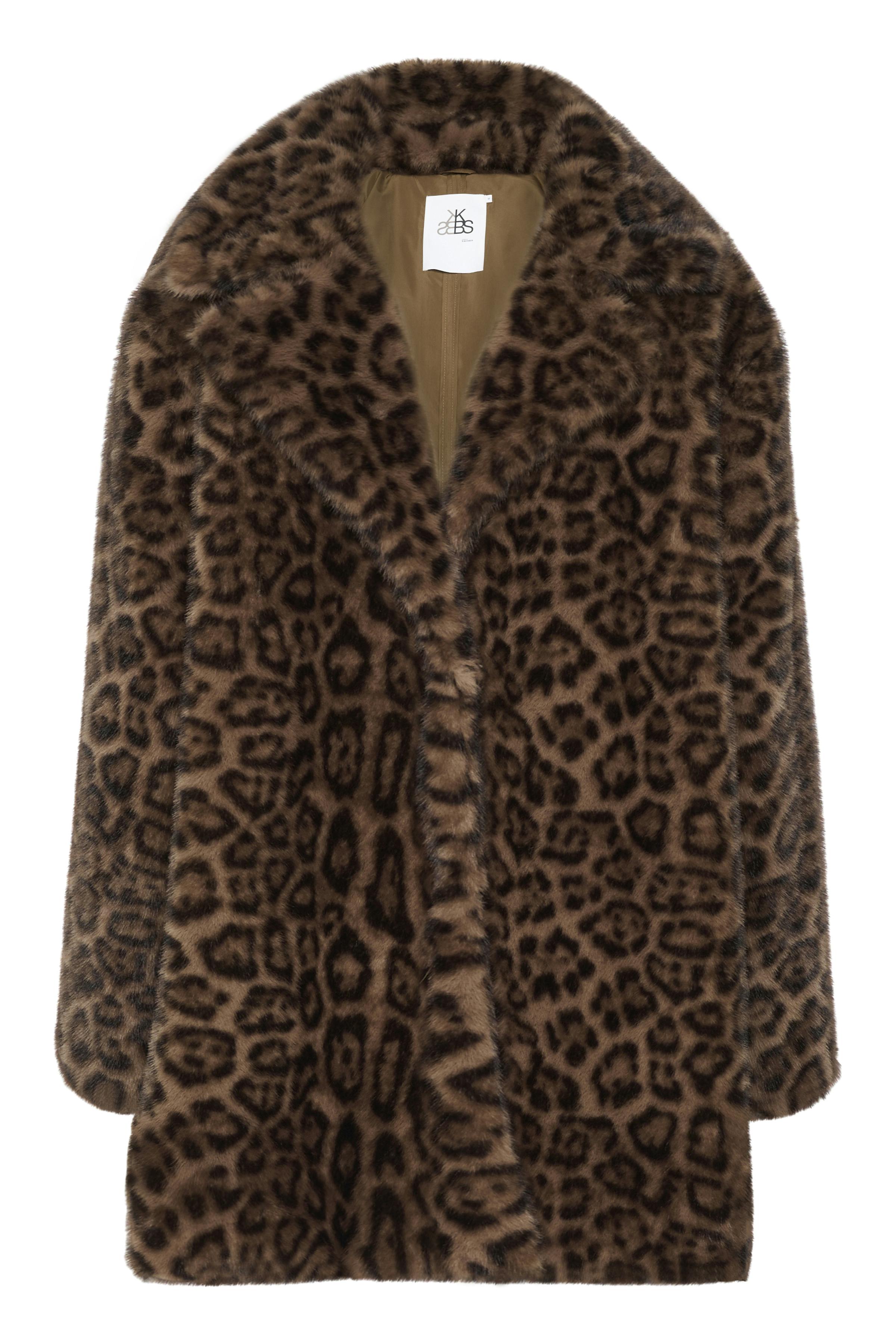 KBTira Leopard Faux Fur jakke PACK FRONT 10105446-103153