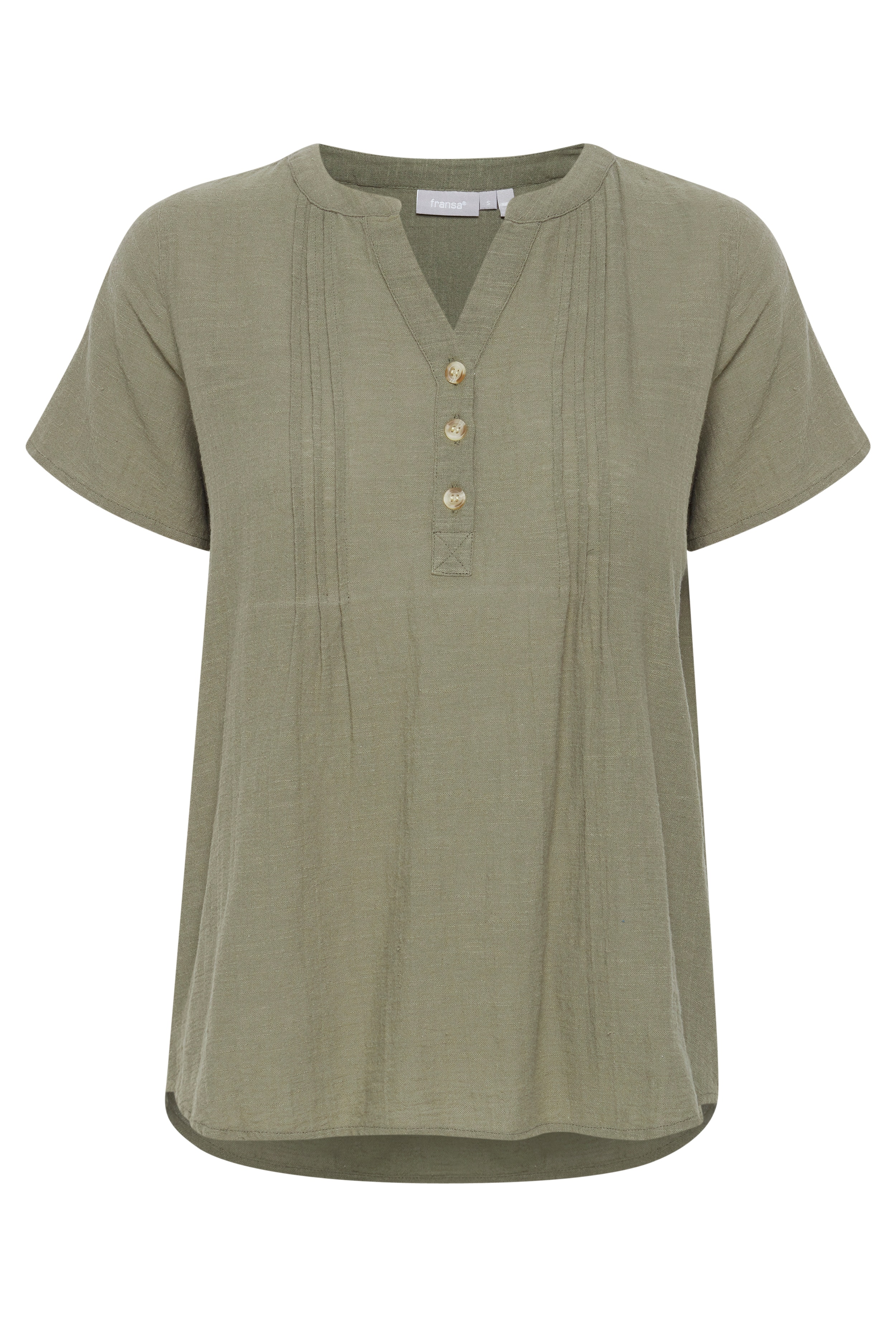 Blouse with short sleeve PACK FRONT 20609691-180515