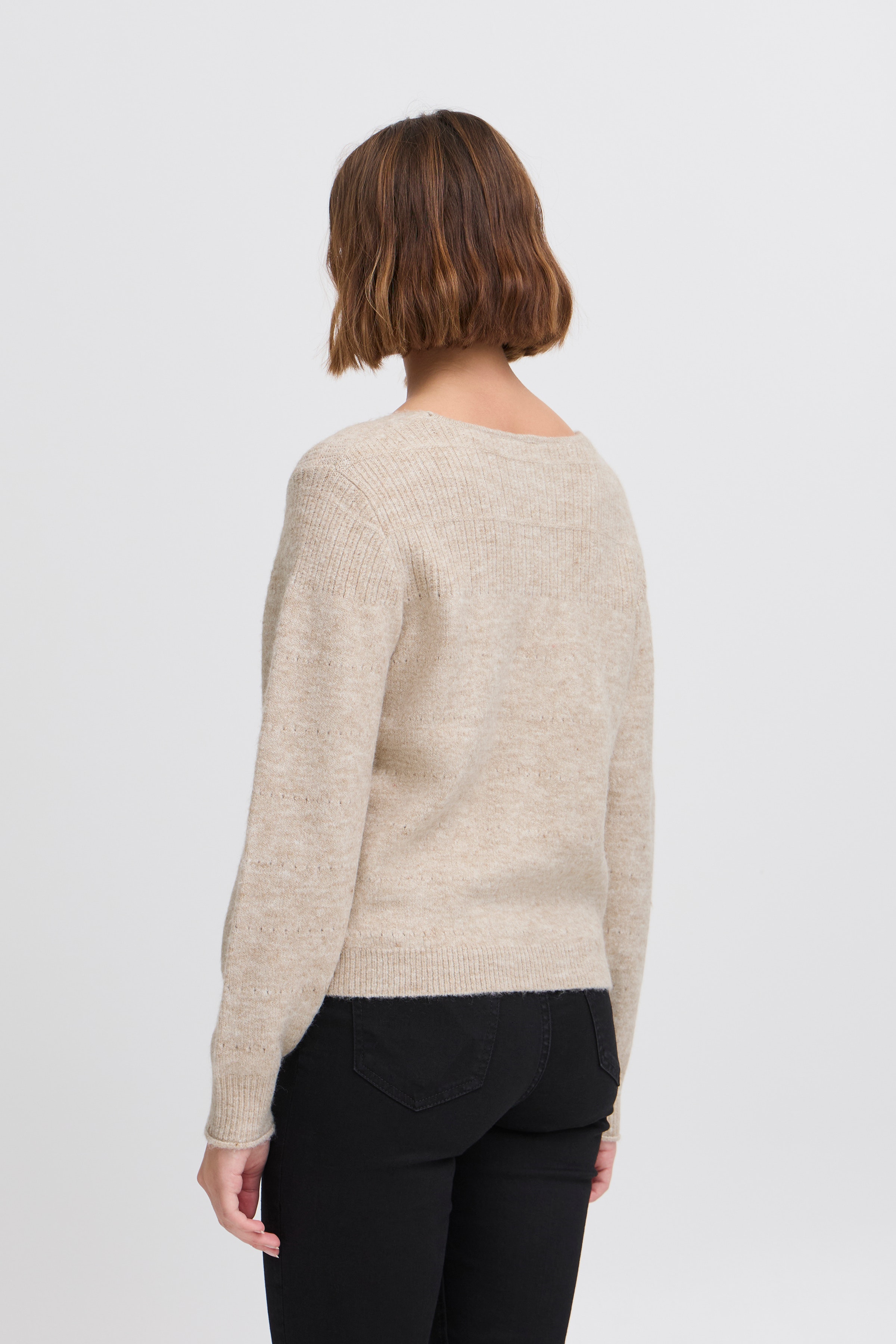 IHBANISE Strikket cardigan LOOKBOOK BACK 20122586-1304011