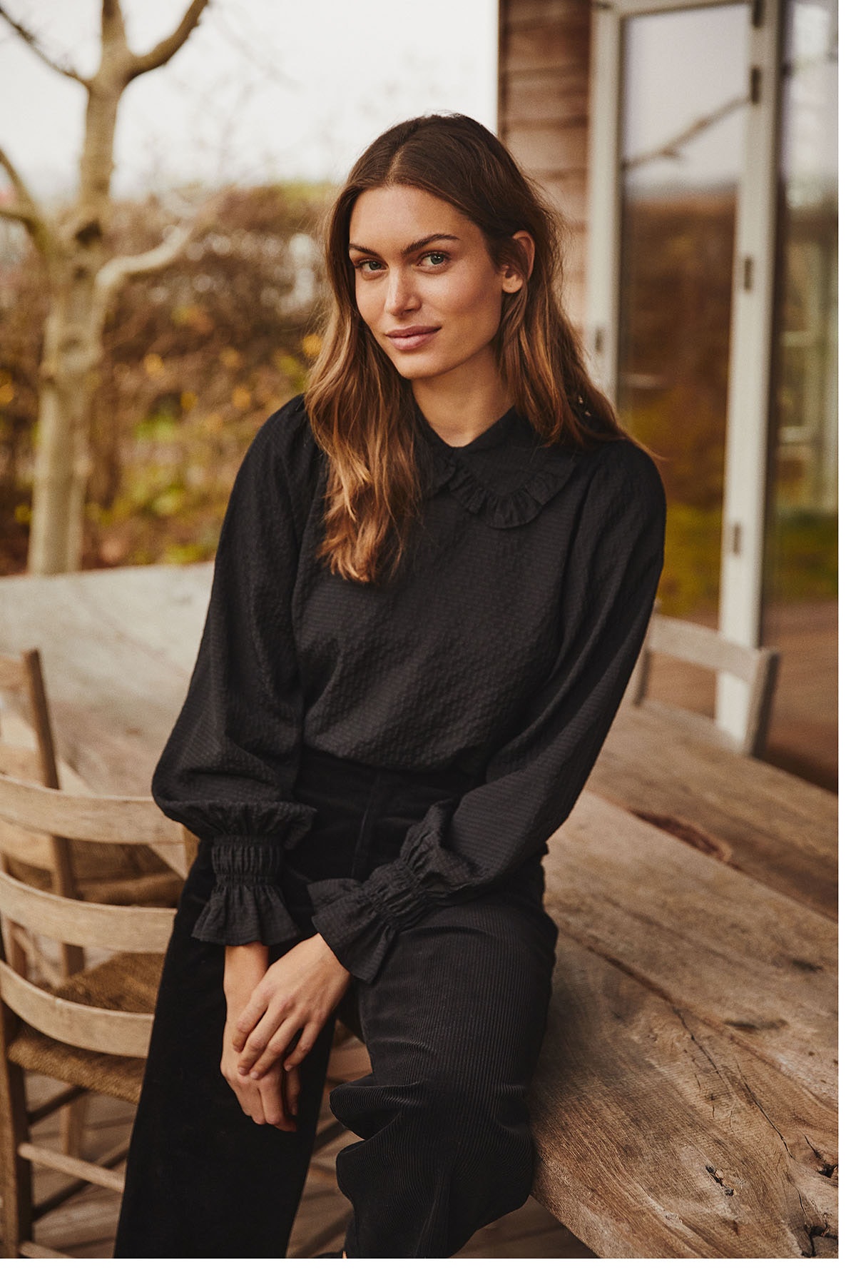 Långärmad blus LOOKBOOK FRONT 30306292-194008