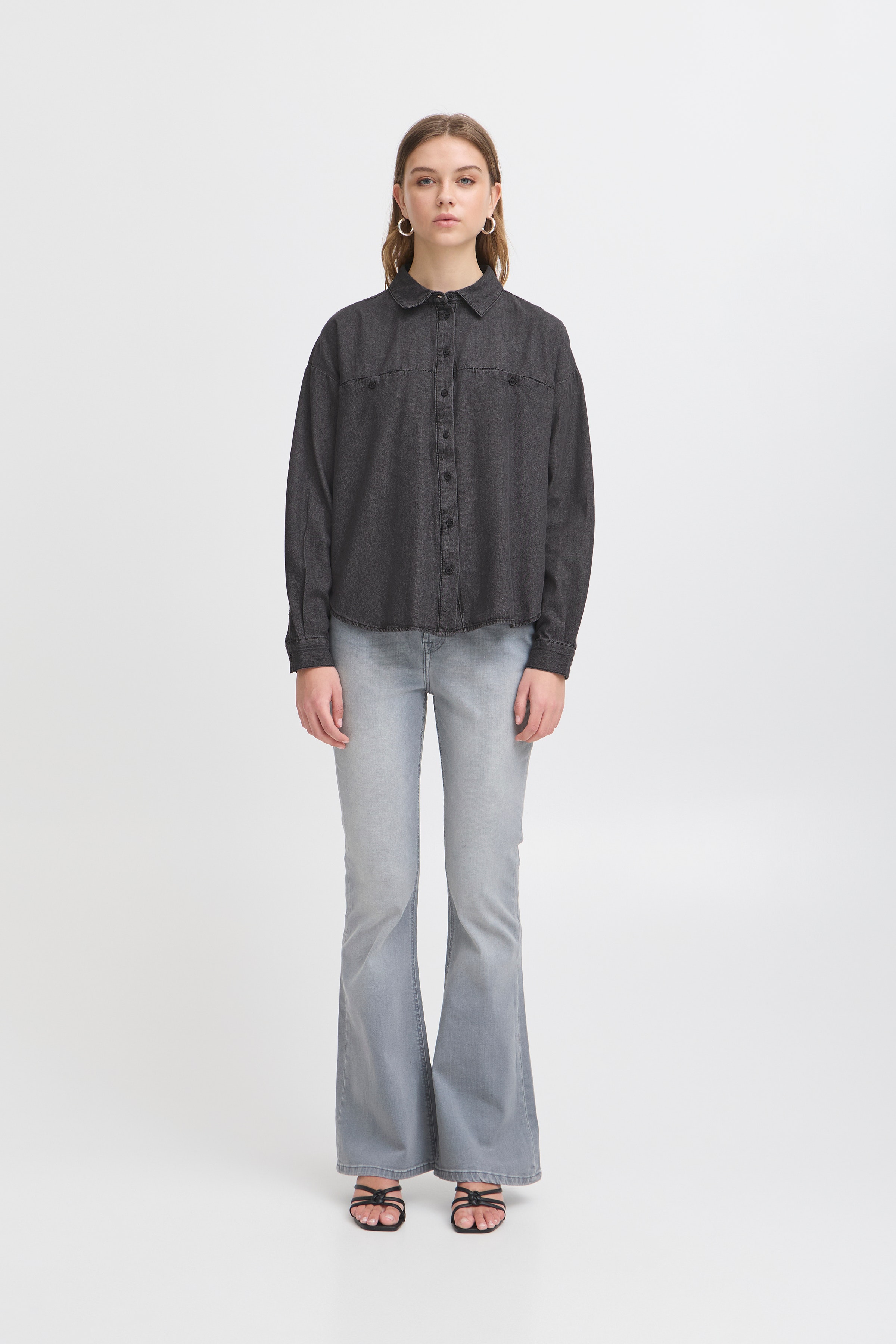 IHARCHER Denim skjorte LOOKBOOK FRONT 20122389-200341