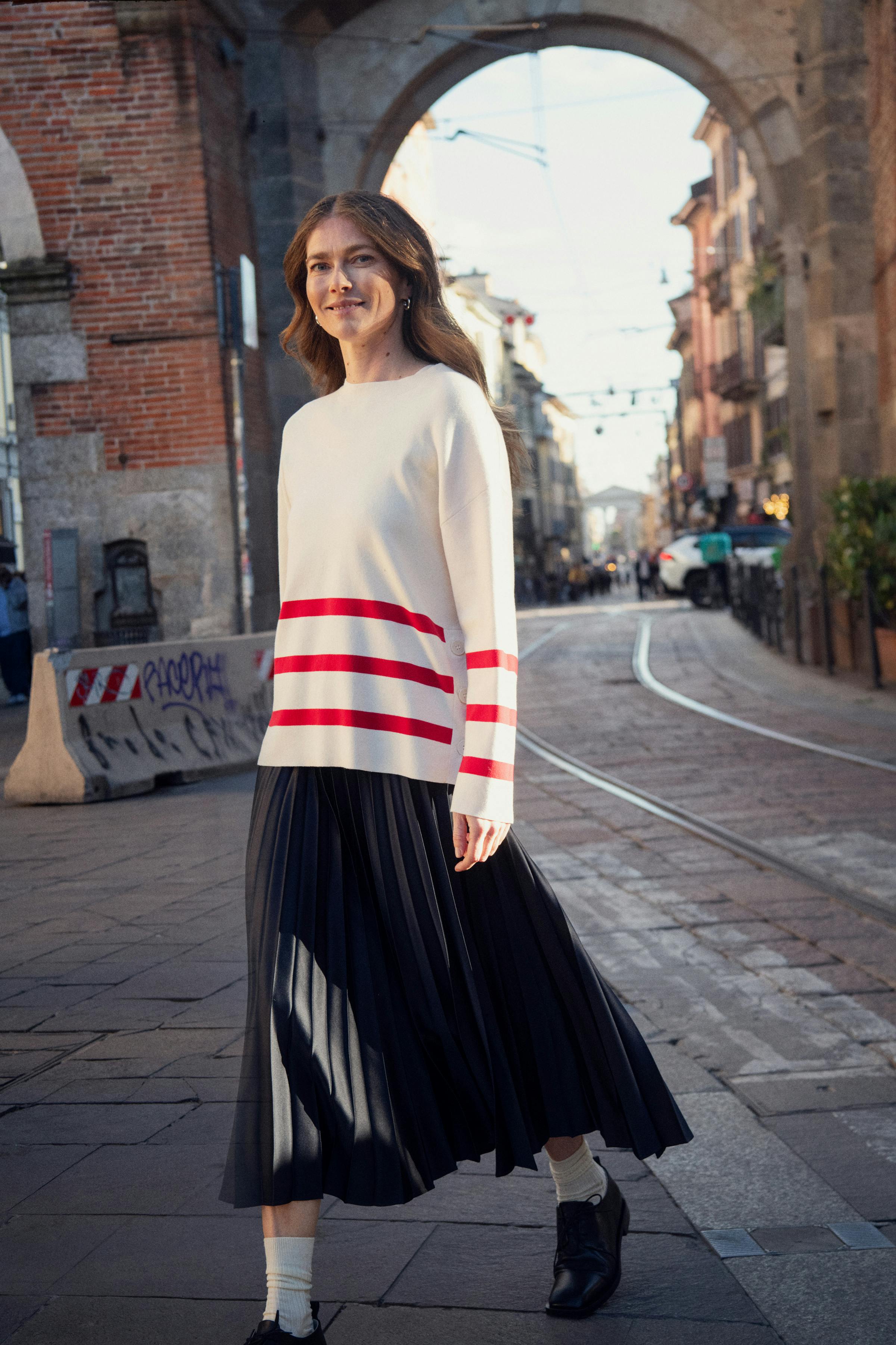 VenedaPW Long pleated skirt LOCATION NONE 30309138-194013