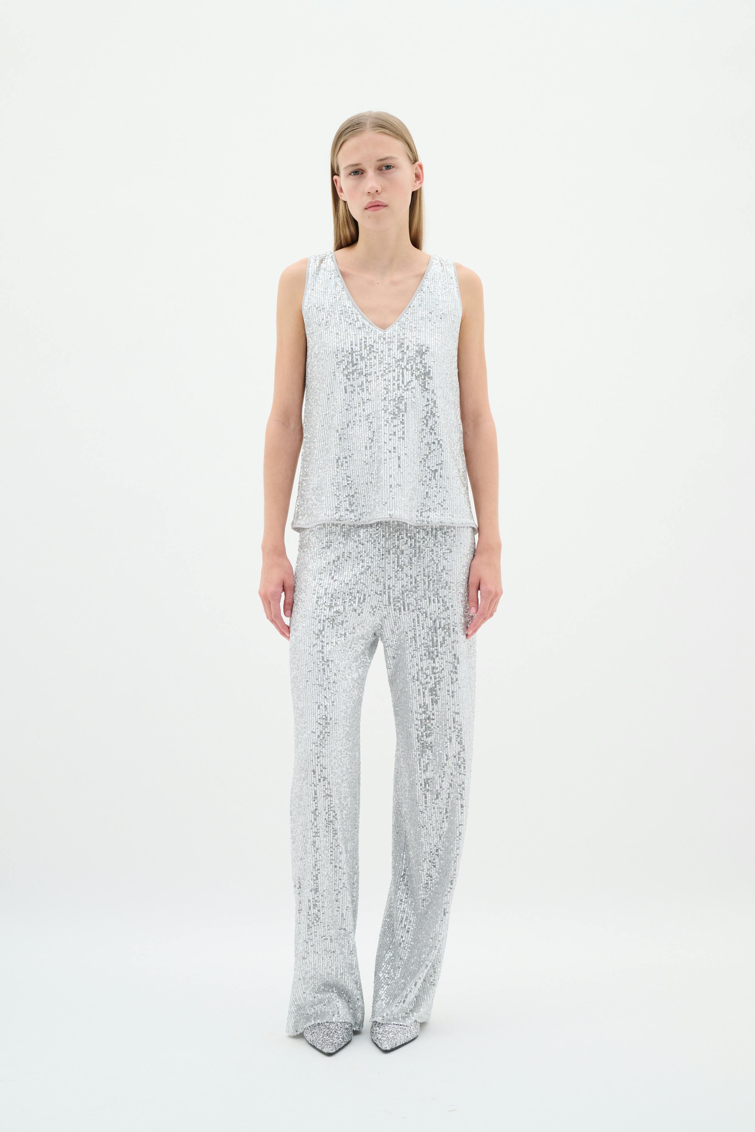 BarbaraIW Sequin Trousers LOOKBOOK FRONT 30110081-300030