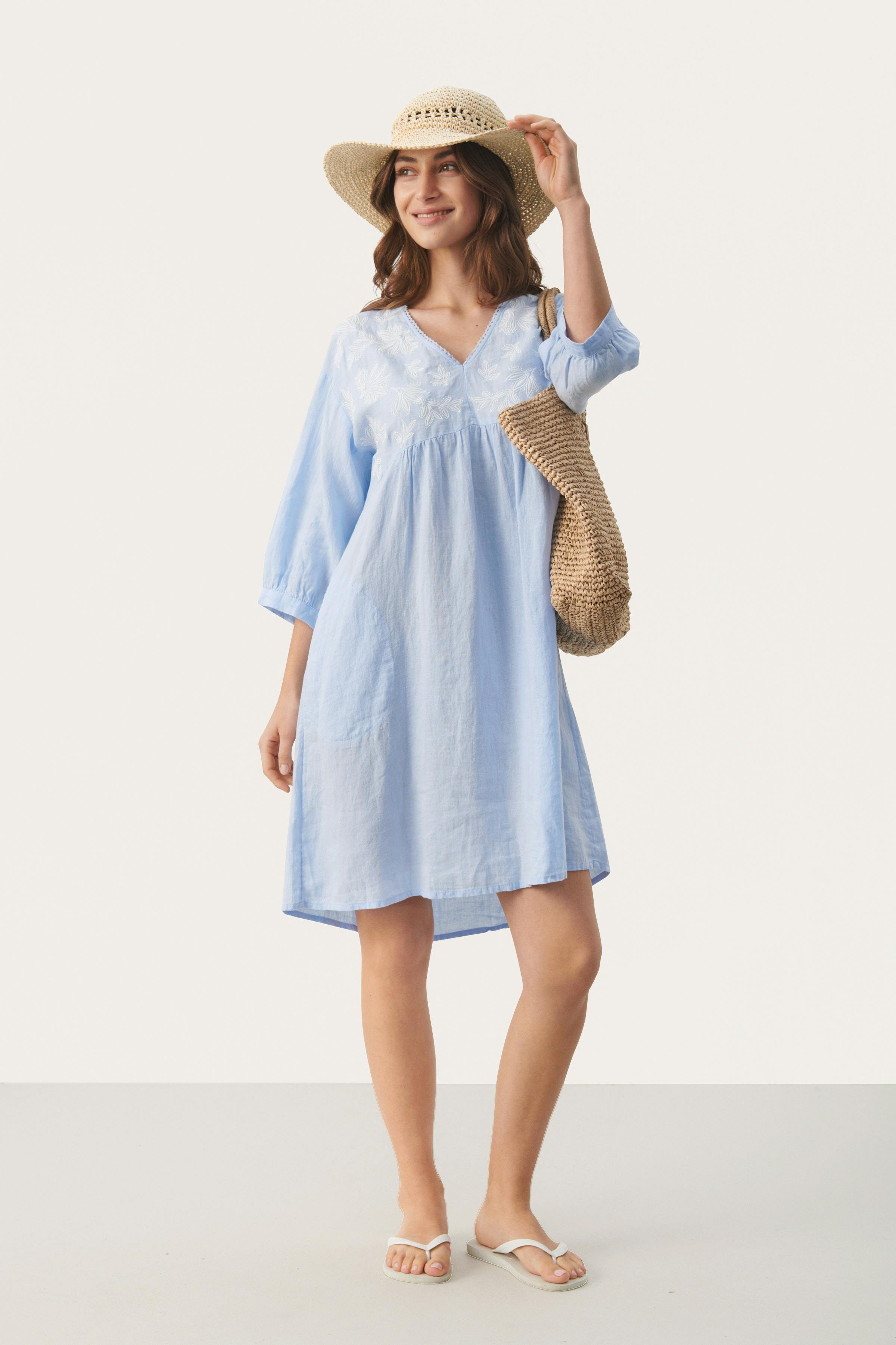 GiazellaPW Short linen dress LOOKBOOK BACK 30308679-302979