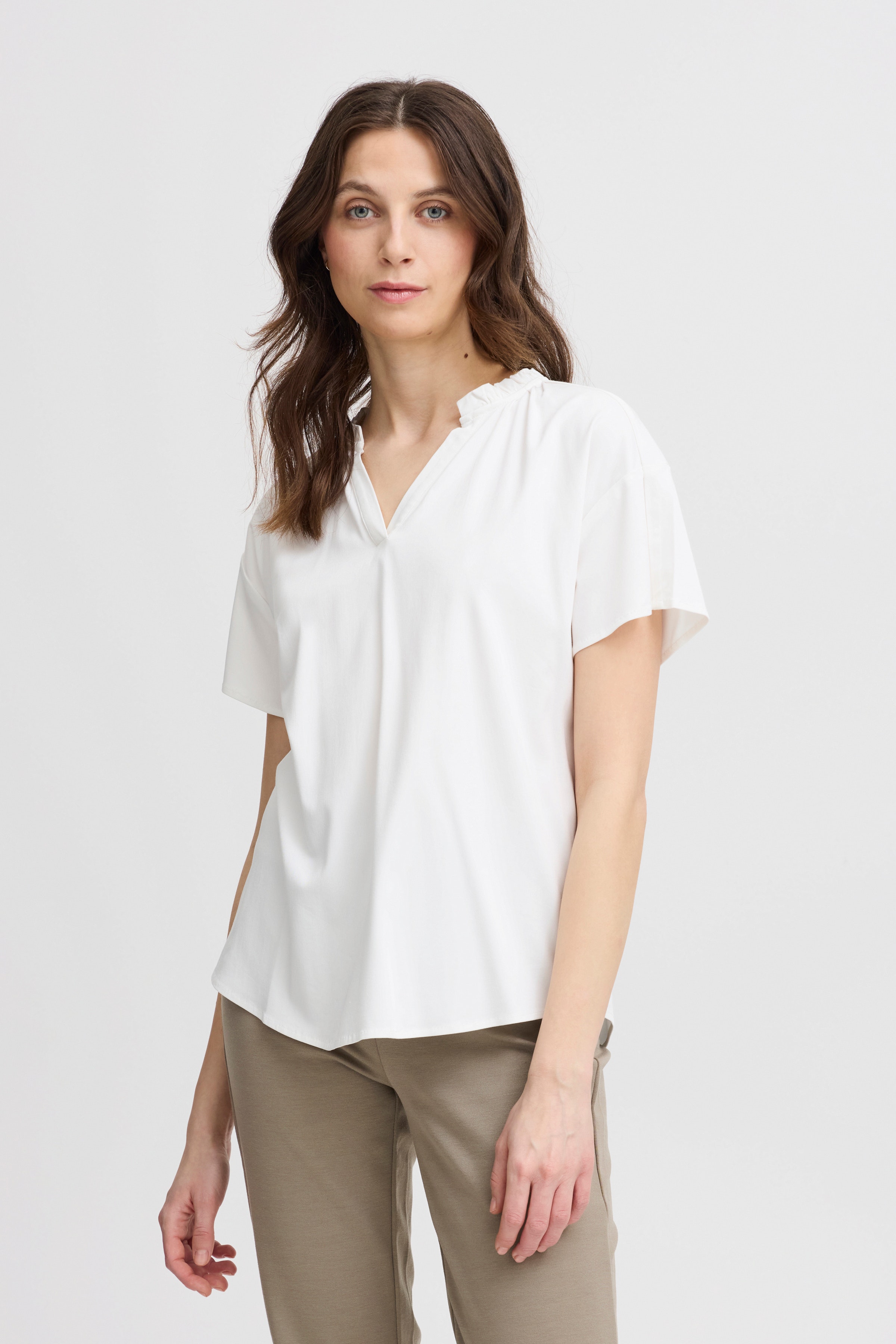 FRJUSTINA BL 1 Blouse with short sleeve LOOKBOOK FRONT 20615311-114800