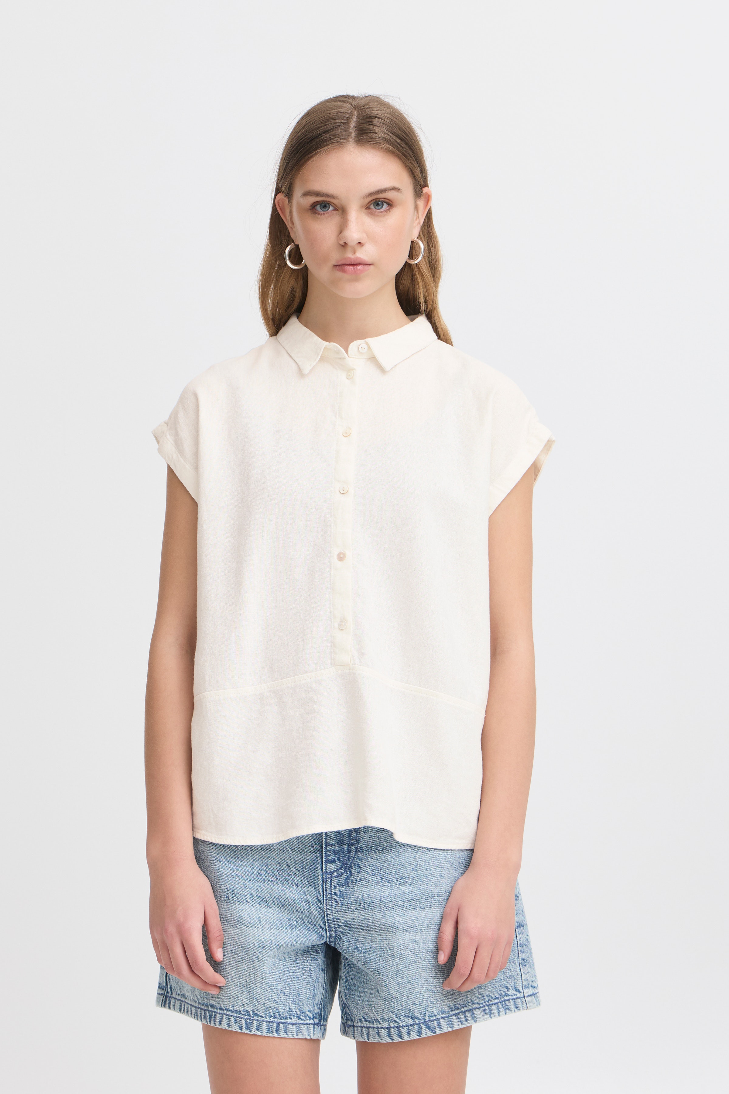 IHLINNO Kortermet bluse LOOKBOOK FRONT 20122922-114201