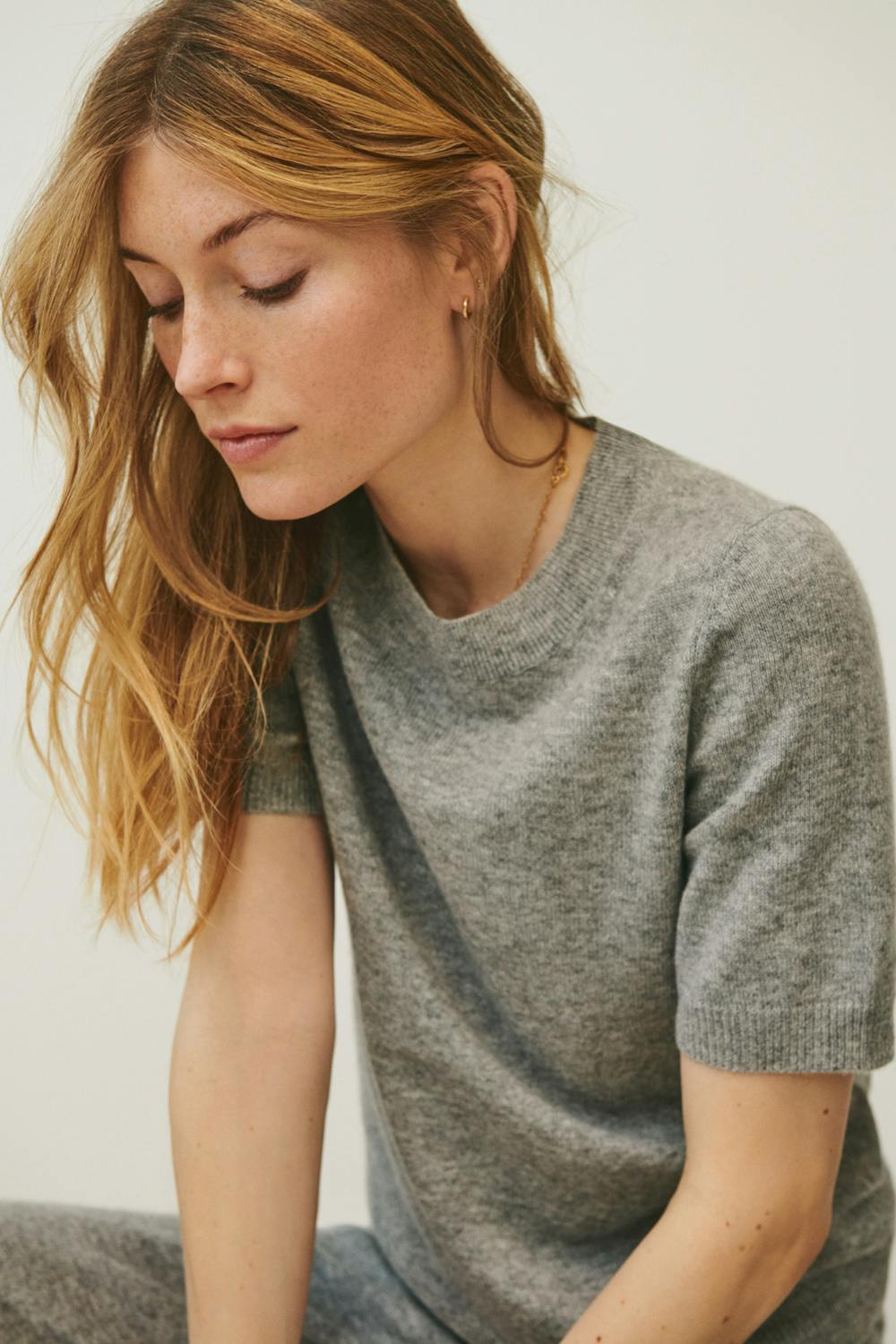 EverlottaPW Short-sleeved cashmere sweater LOCATION NONE 30307338-1715001