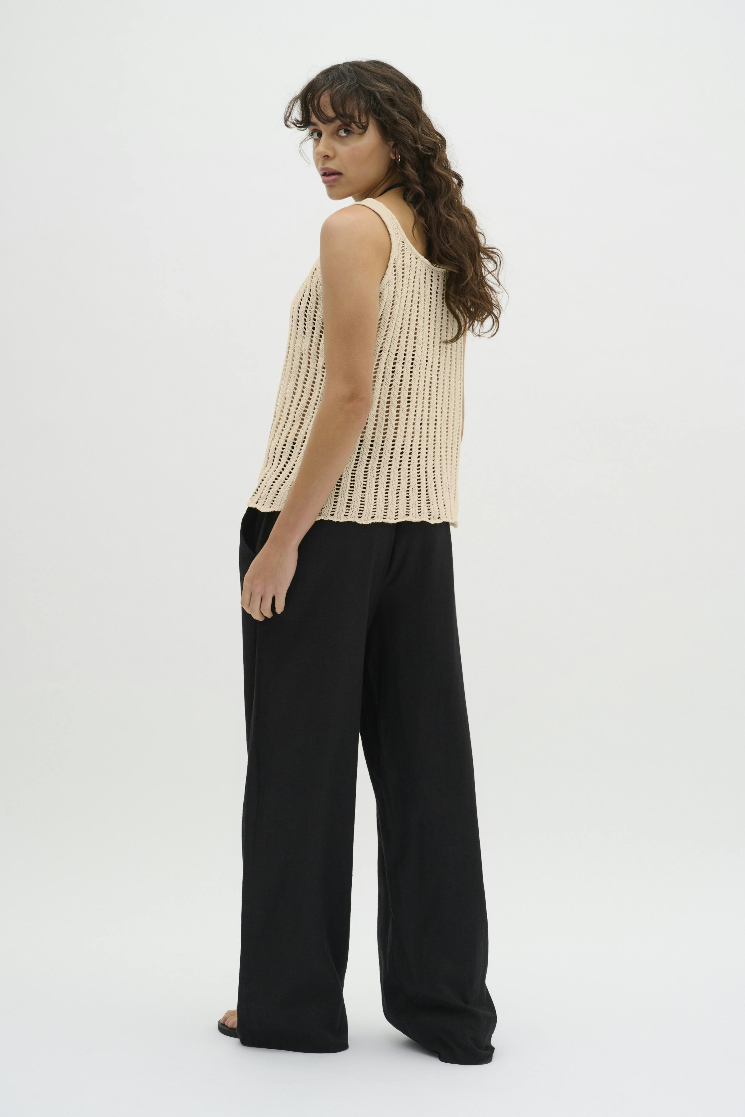 DivaMW Knitted linen top LOOKBOOK BACK 10704718-130905