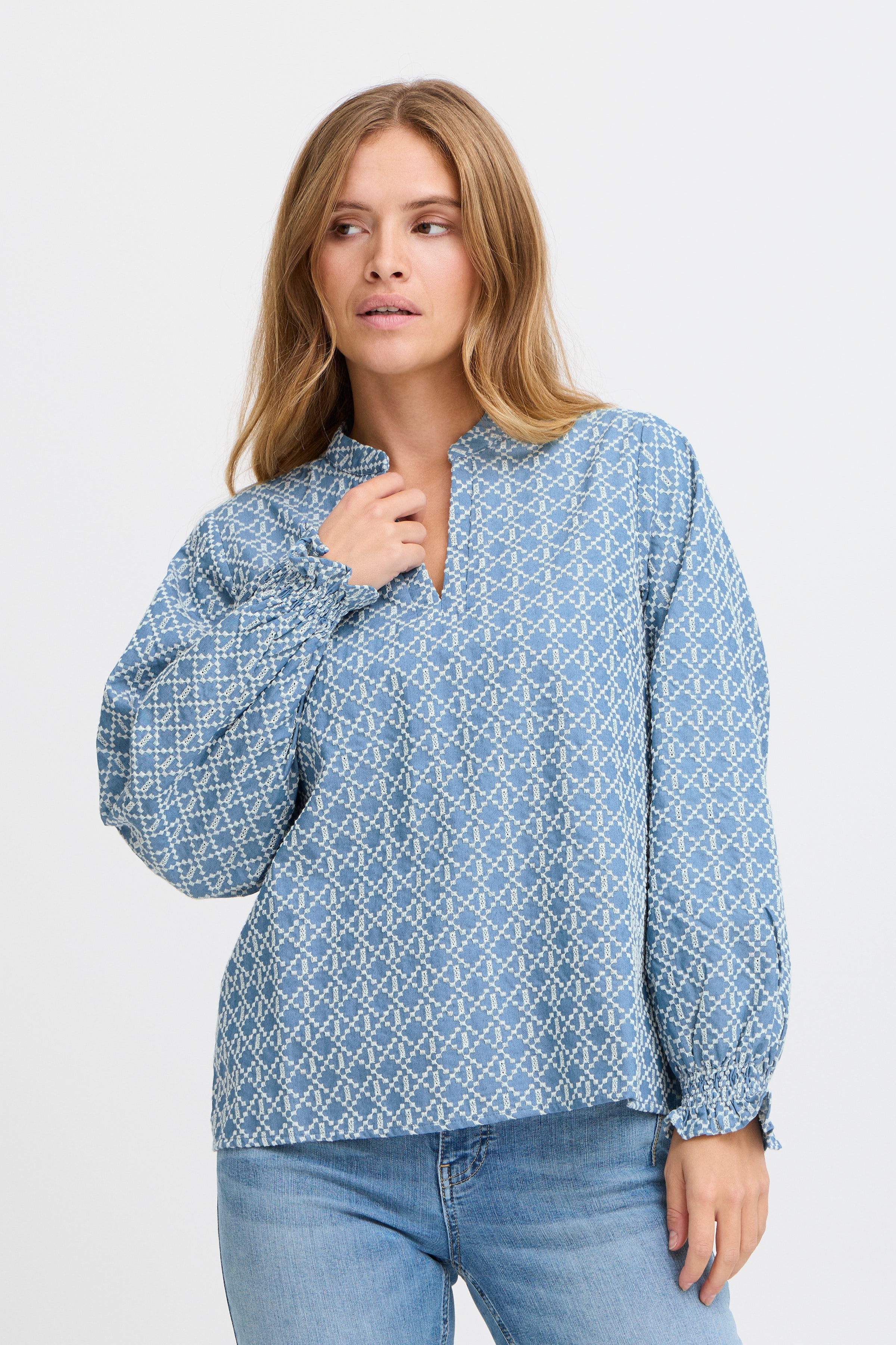 PZFENYA Langermet bluse LOOKBOOK FRONT 50208359-200005