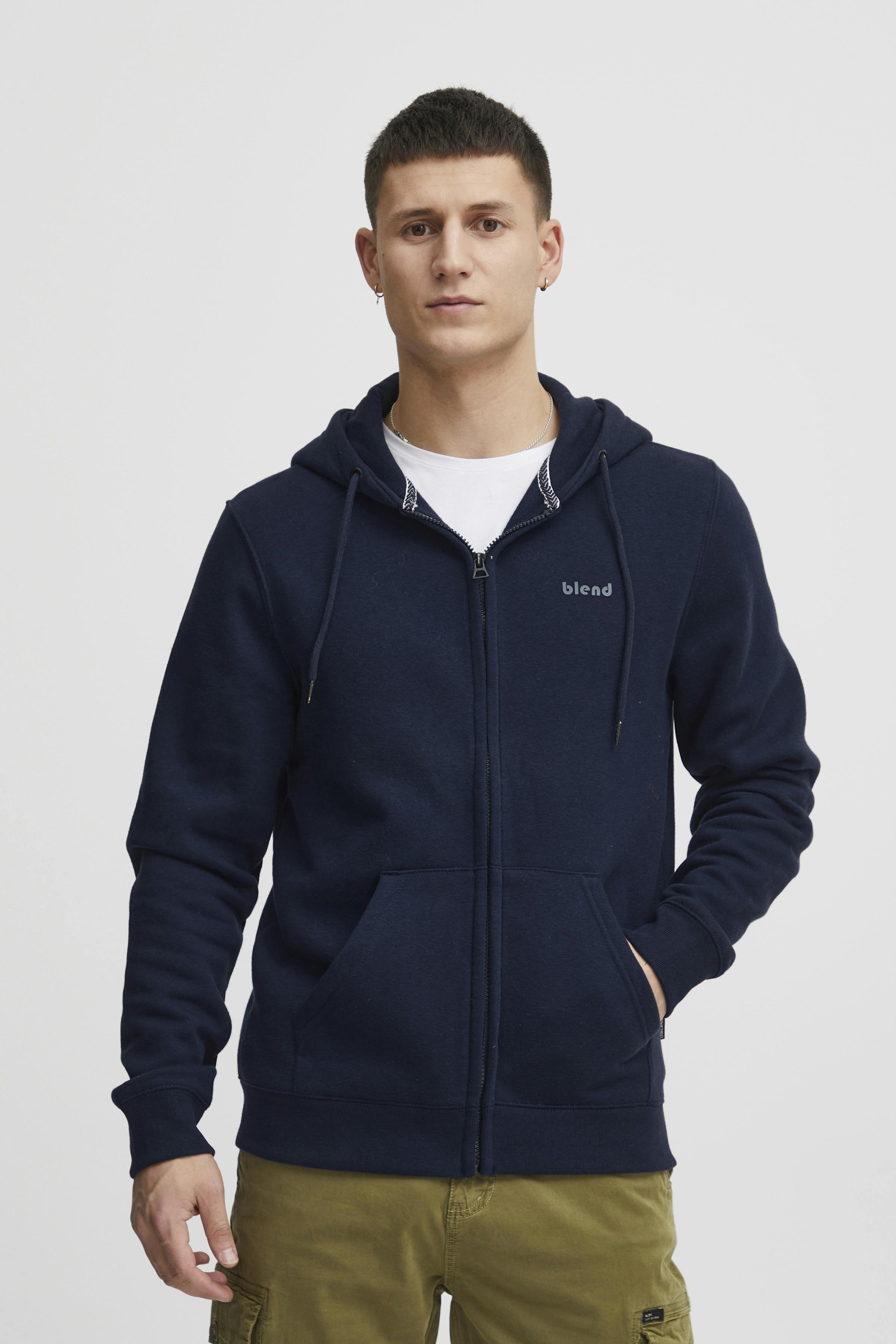 Hoodie med glidelås LOOKBOOK FRONT 20714494-194024