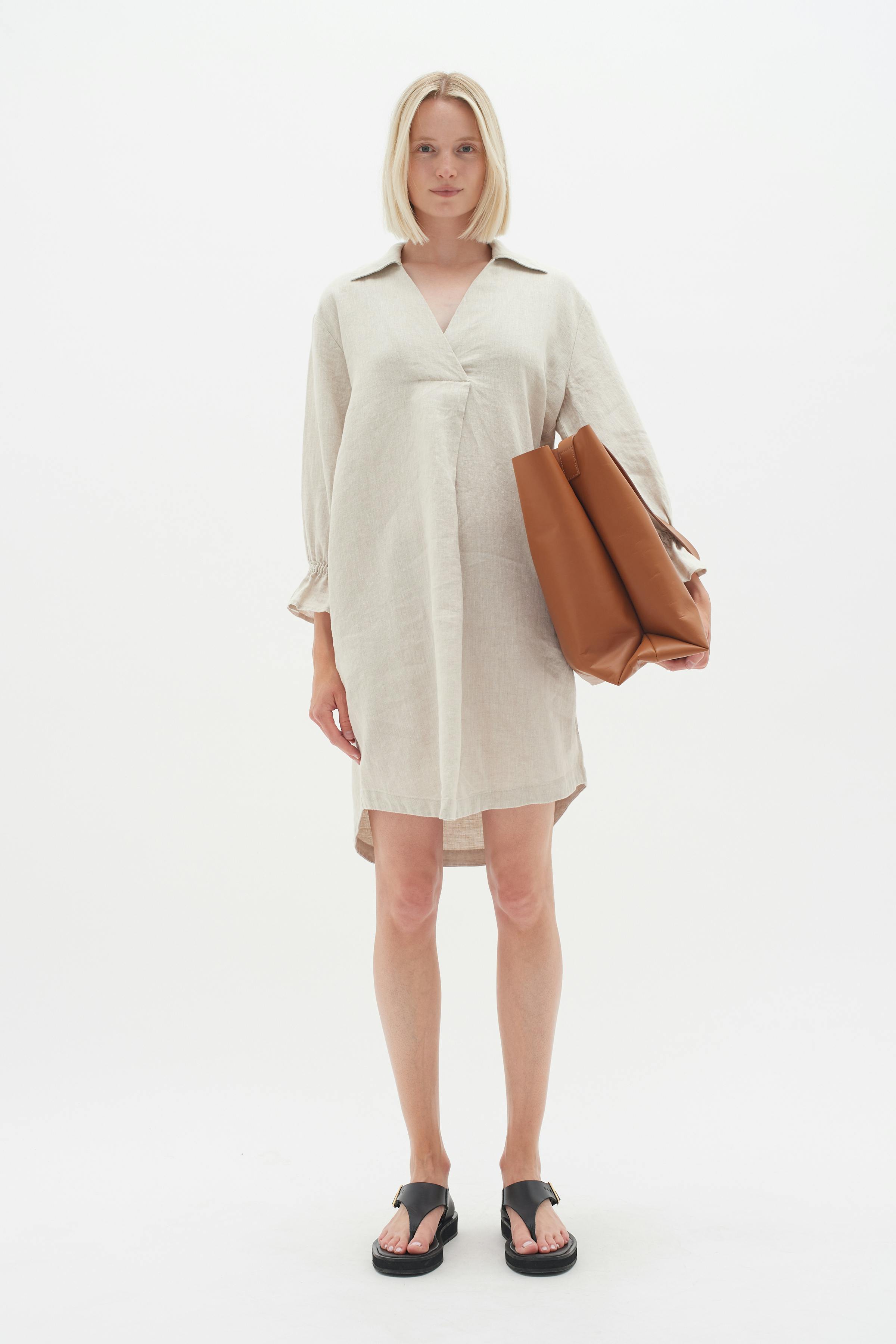 PegIW Linen Dress LOOKBOOK FRONT 30109180-1304031