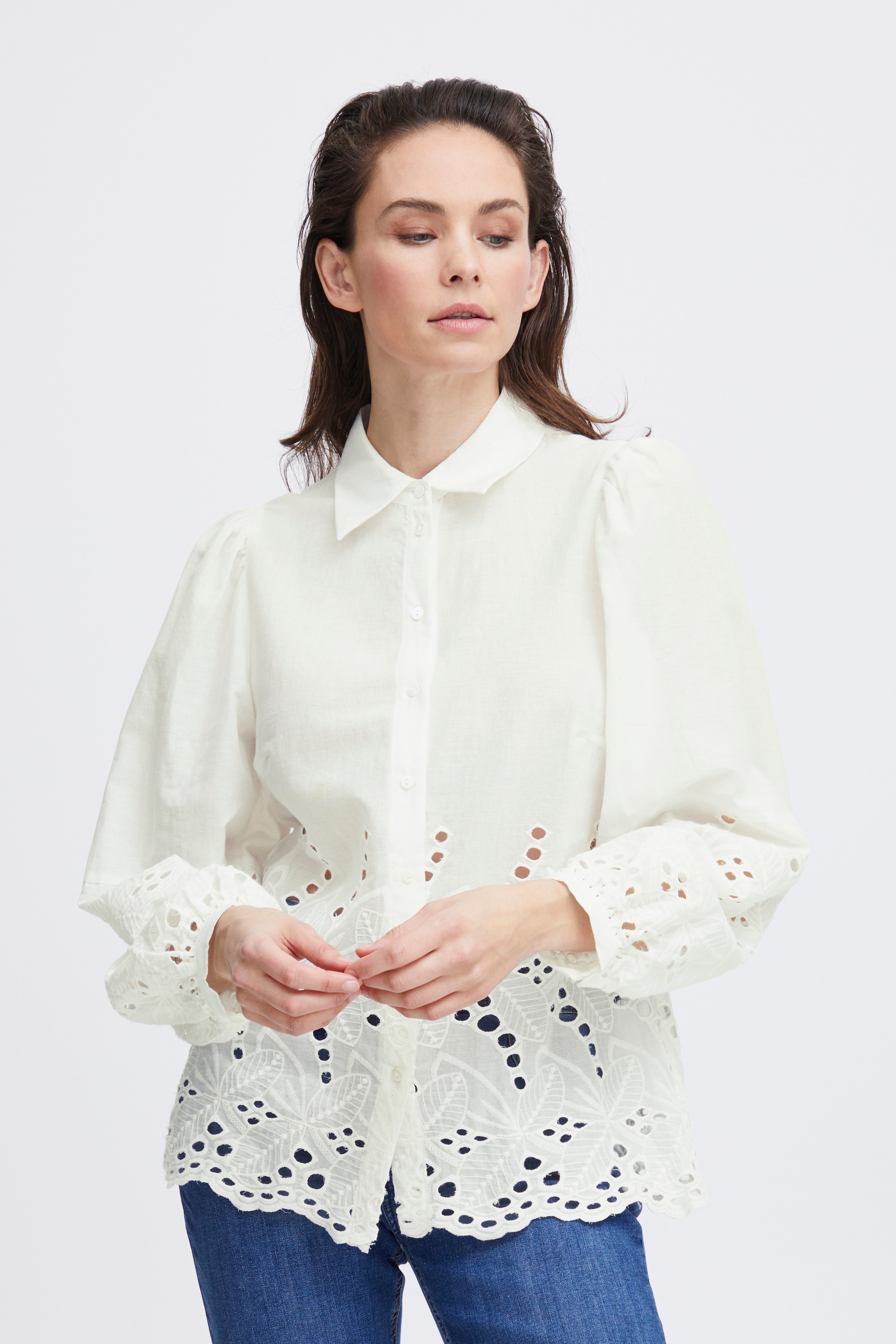 PZKARLA Skjorte LOOKBOOK FRONT 50207838-114201