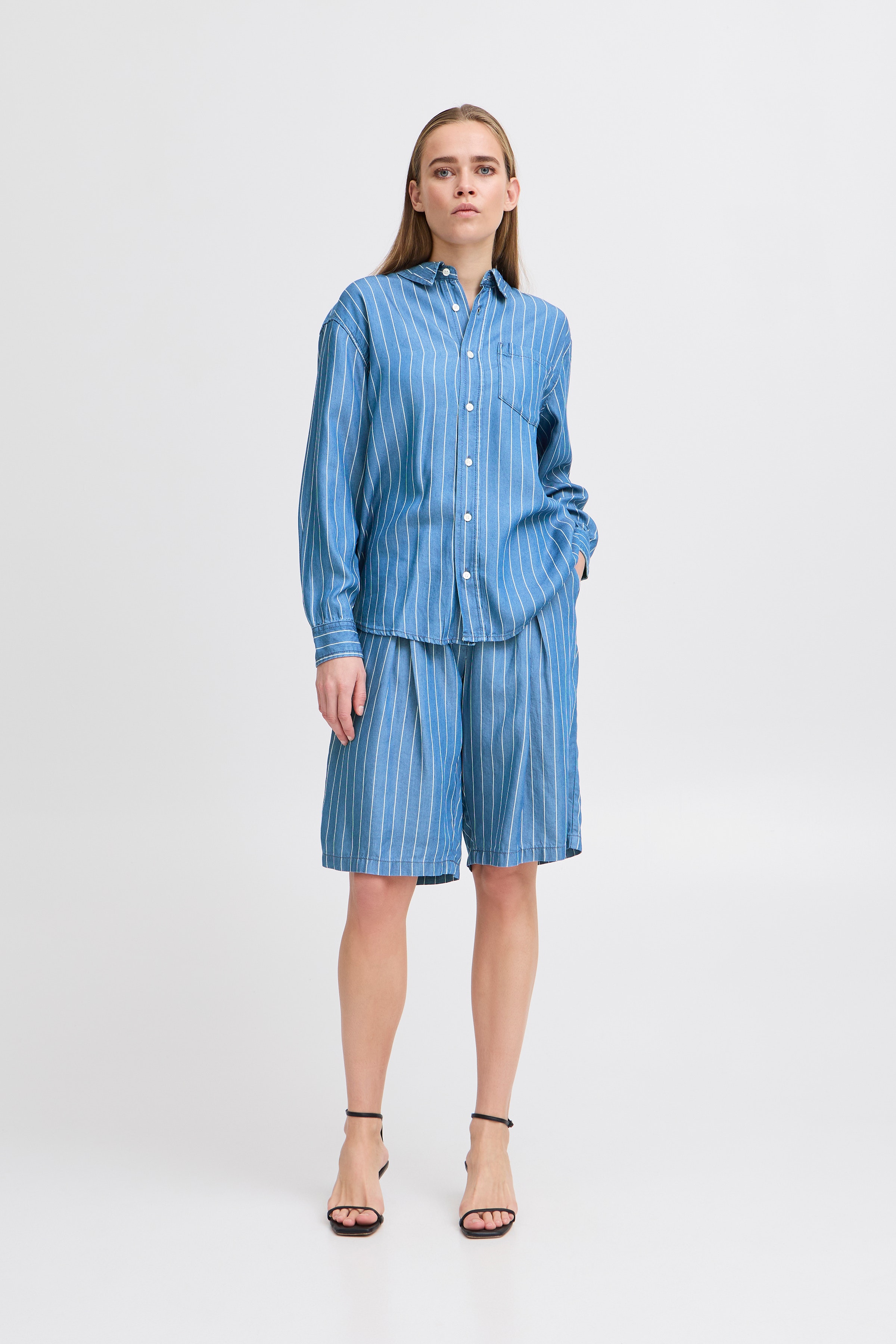 IHBECCOS Denim skjorte LOOKBOOK FRONT 20122779-201166