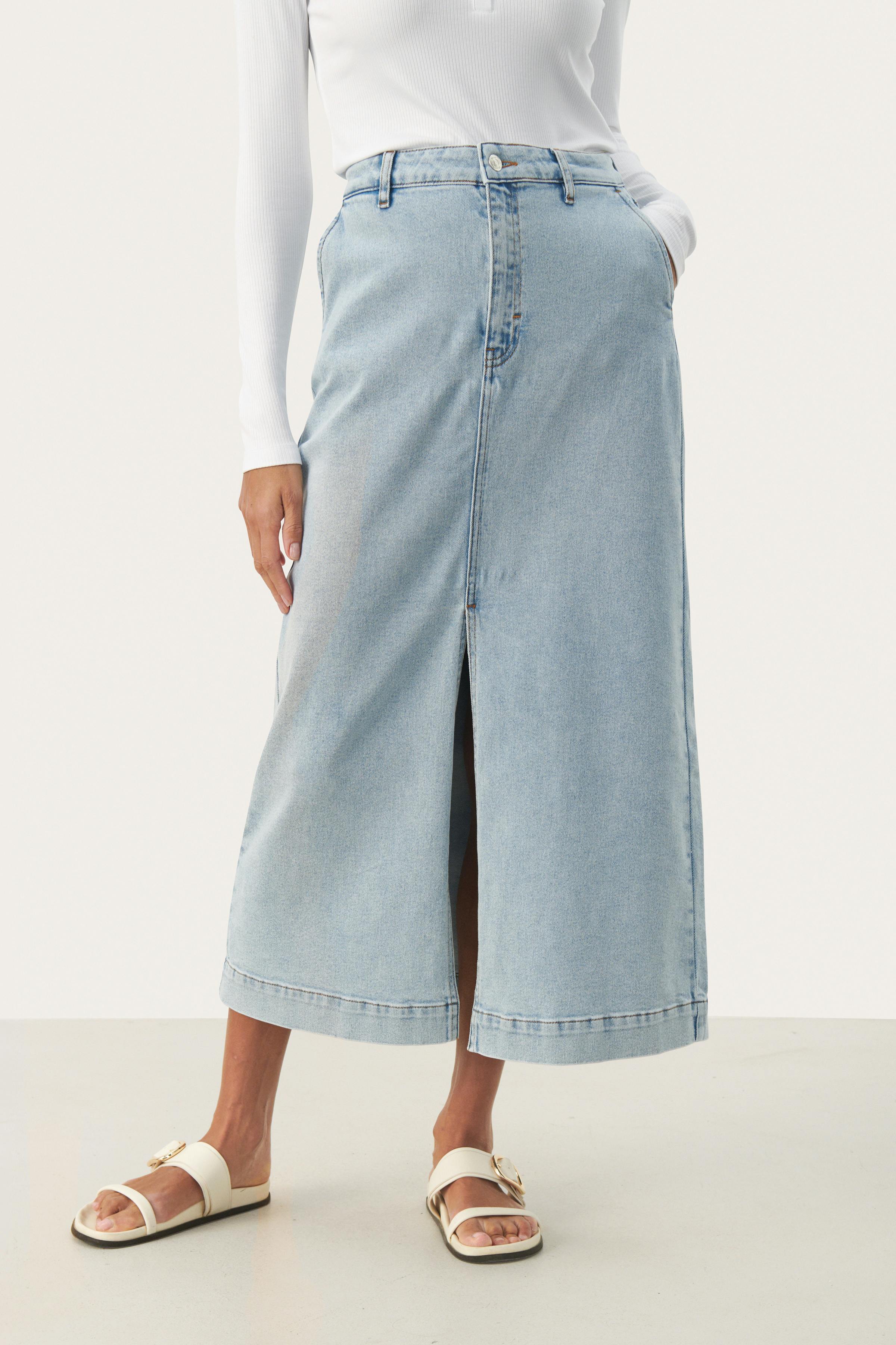 CaliahPW Long denim skirt LOOKBOOK FRONT 30308760-300146