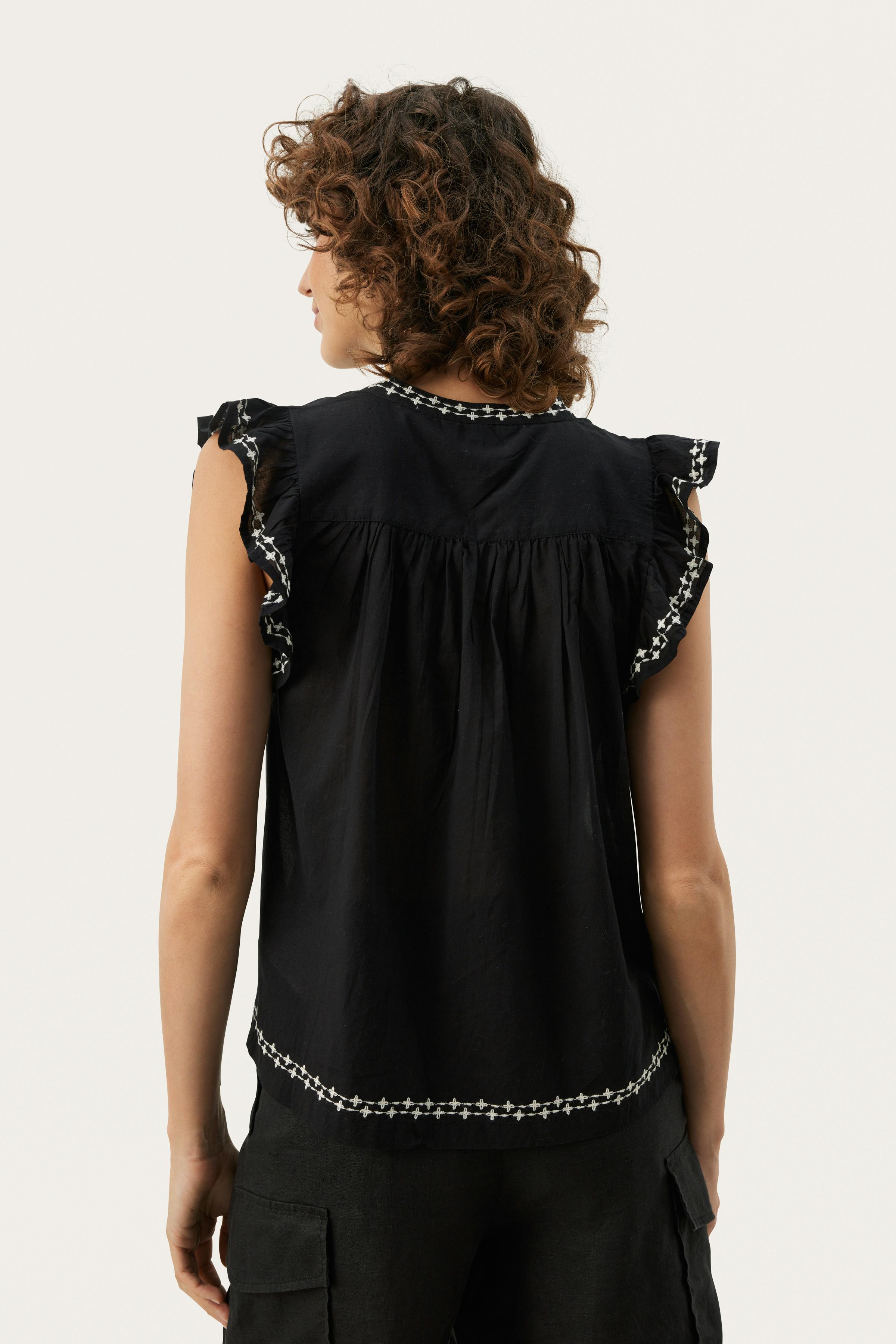 GundborgPW Ruffle top LOOKBOOK BACK 30308751-303024