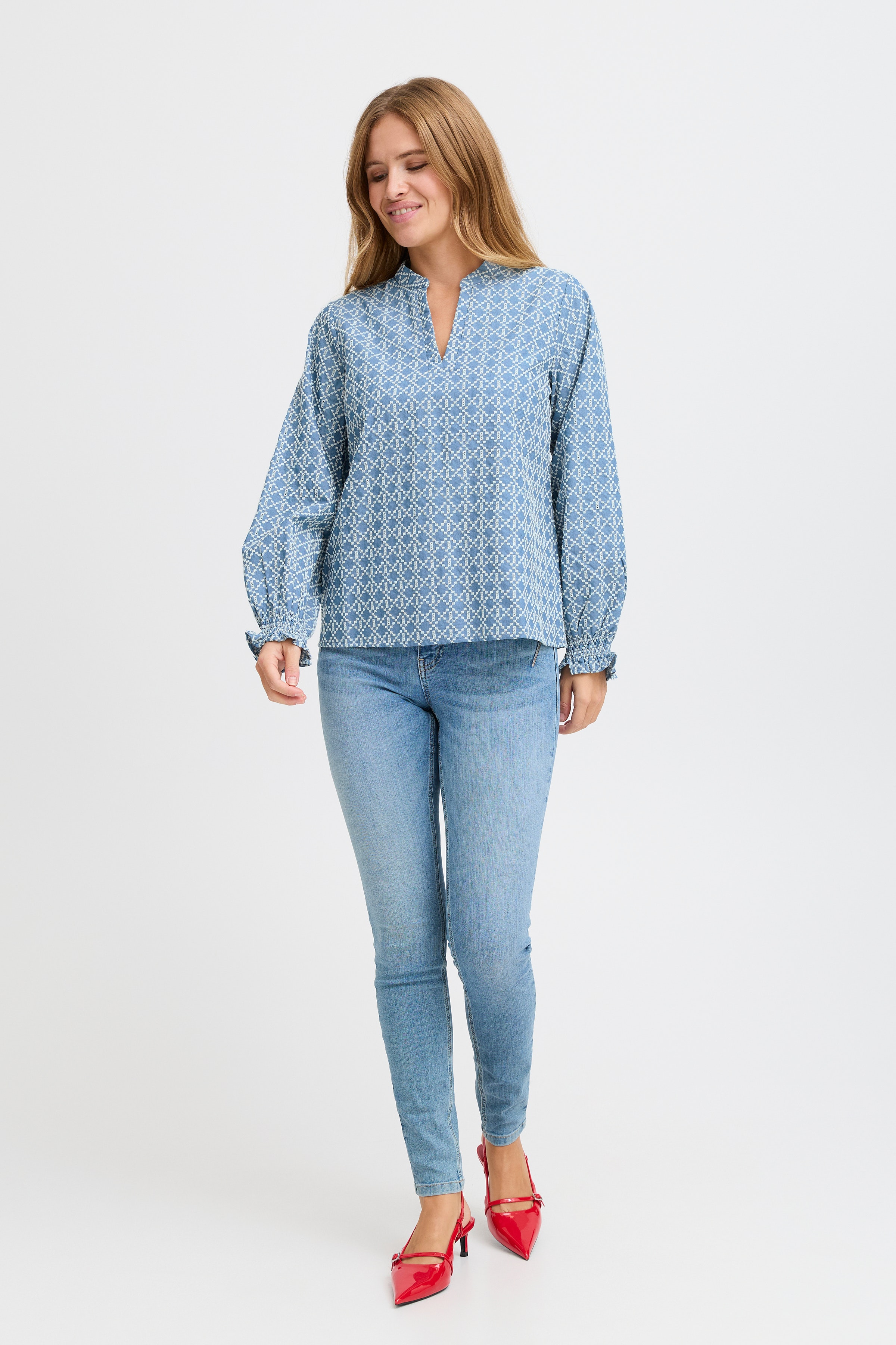 PZFENYA Langermet bluse LOOKBOOK FRONT 50208359-200005