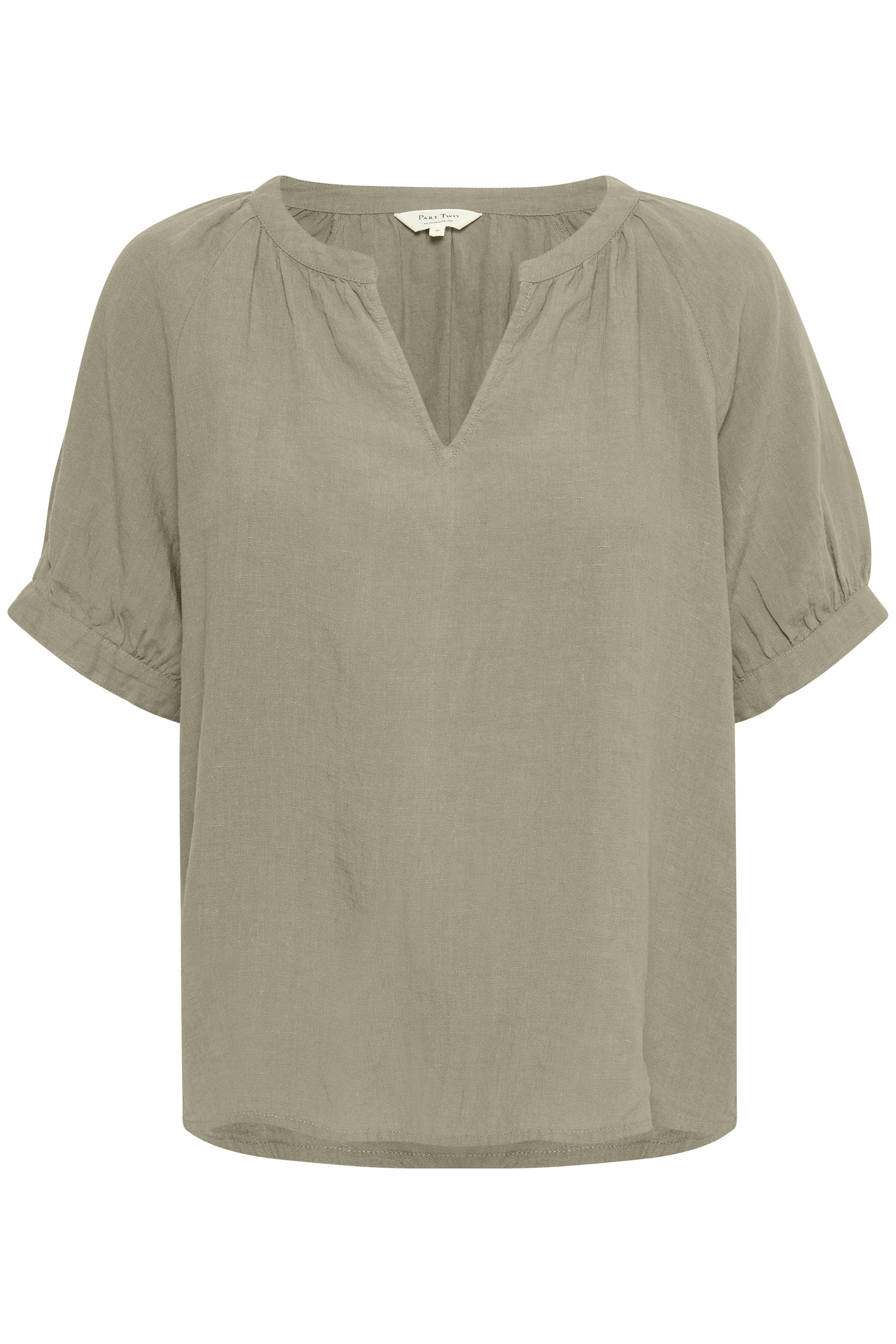 PopsyPW Short-sleeved linen blouse LOOKBOOK DETAIL 30306825-170613