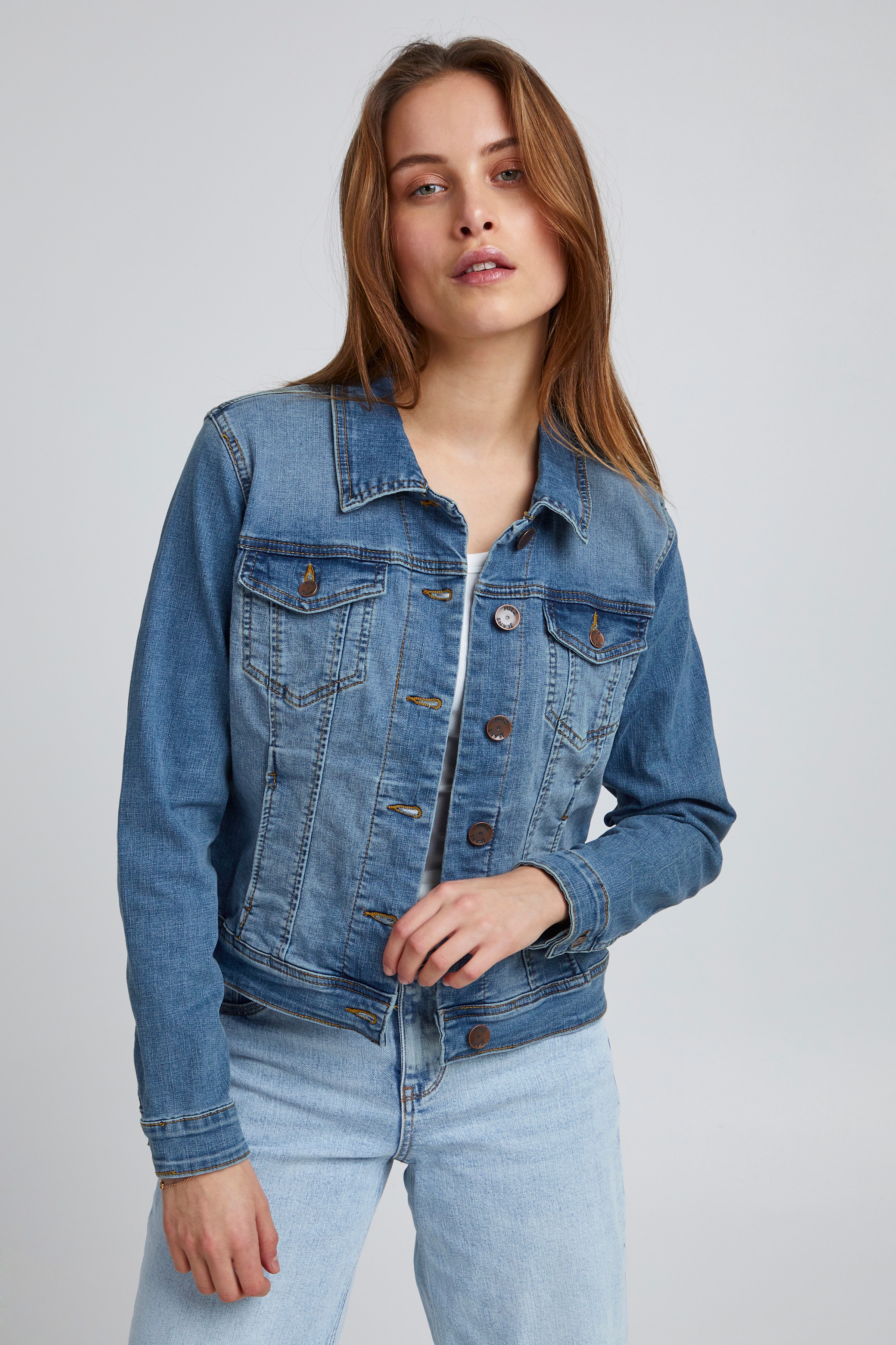PzSira Denim Jakke LOOKBOOK FRONT 50205212-200008