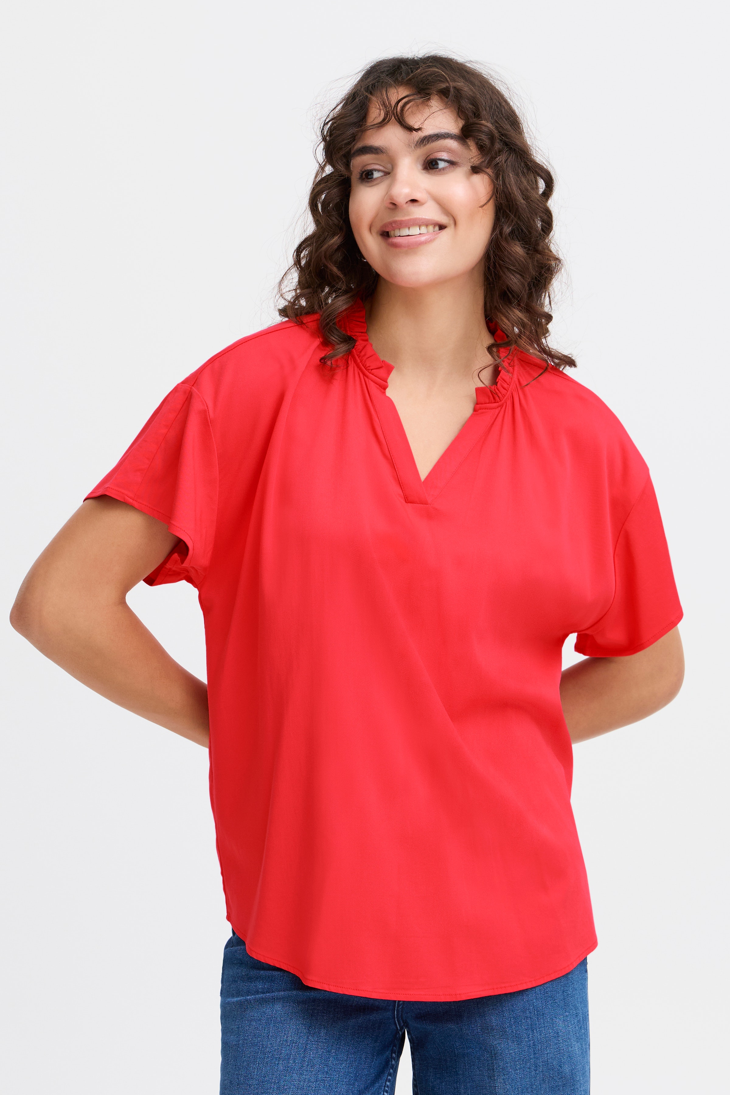 FRJUSTINA BL 1 Blouse with short sleeve LOOKBOOK FRONT 20615311-171654