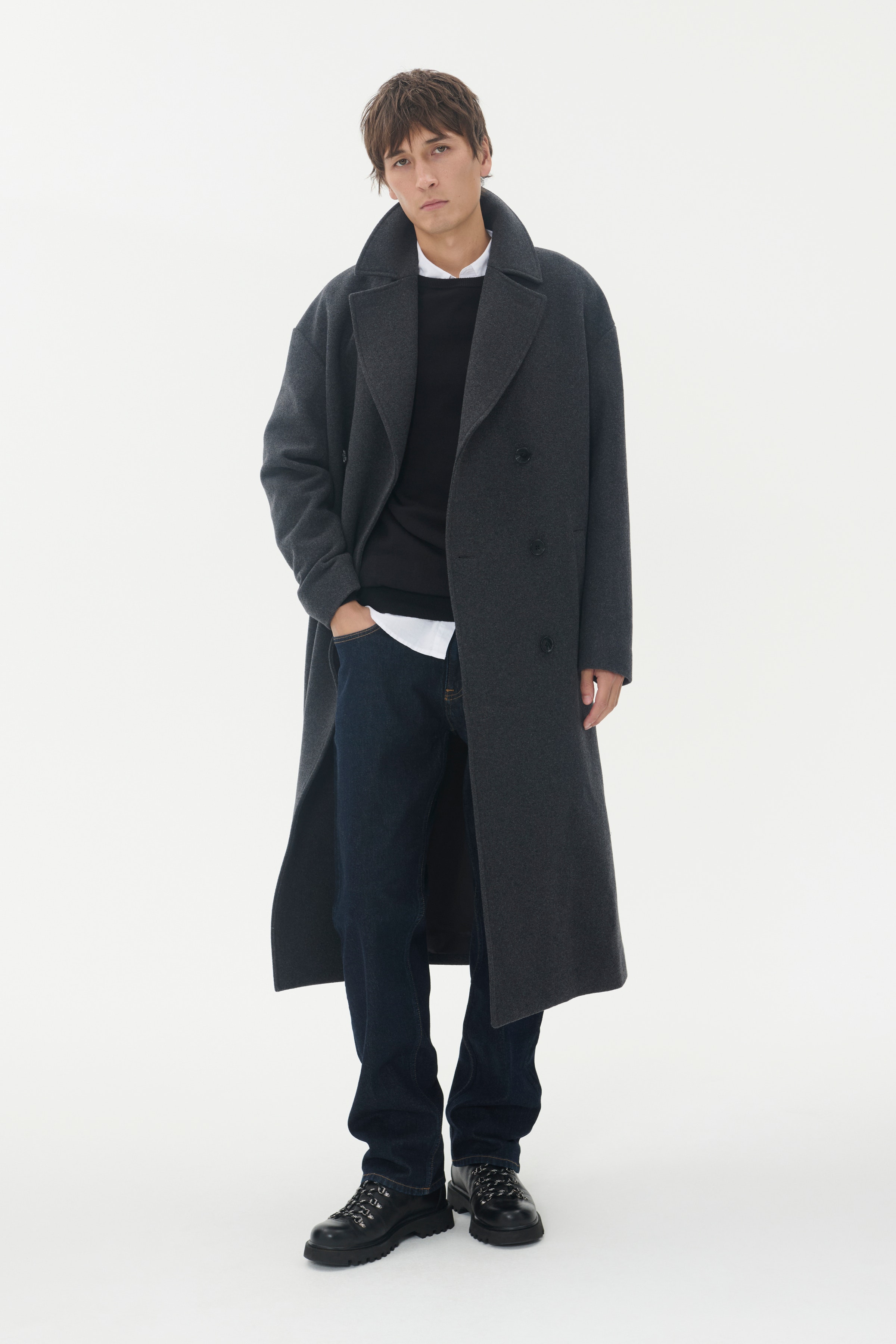 MABurnley Dobbelt­radet Uldfrakke LOCATION NONE 30208858-300271