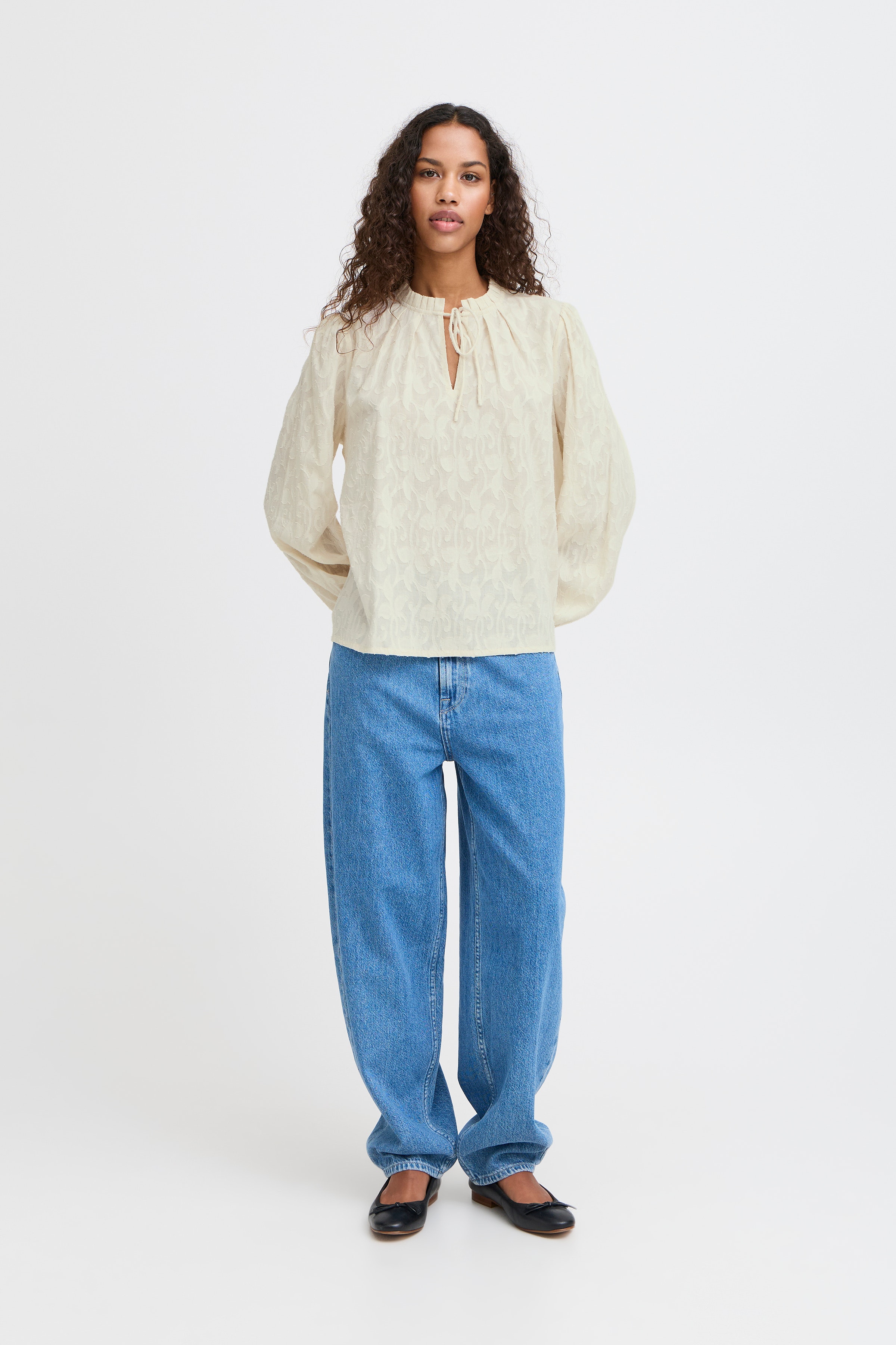 IHEONA Langermet bluse LOOKBOOK FRONT 20122500-130905