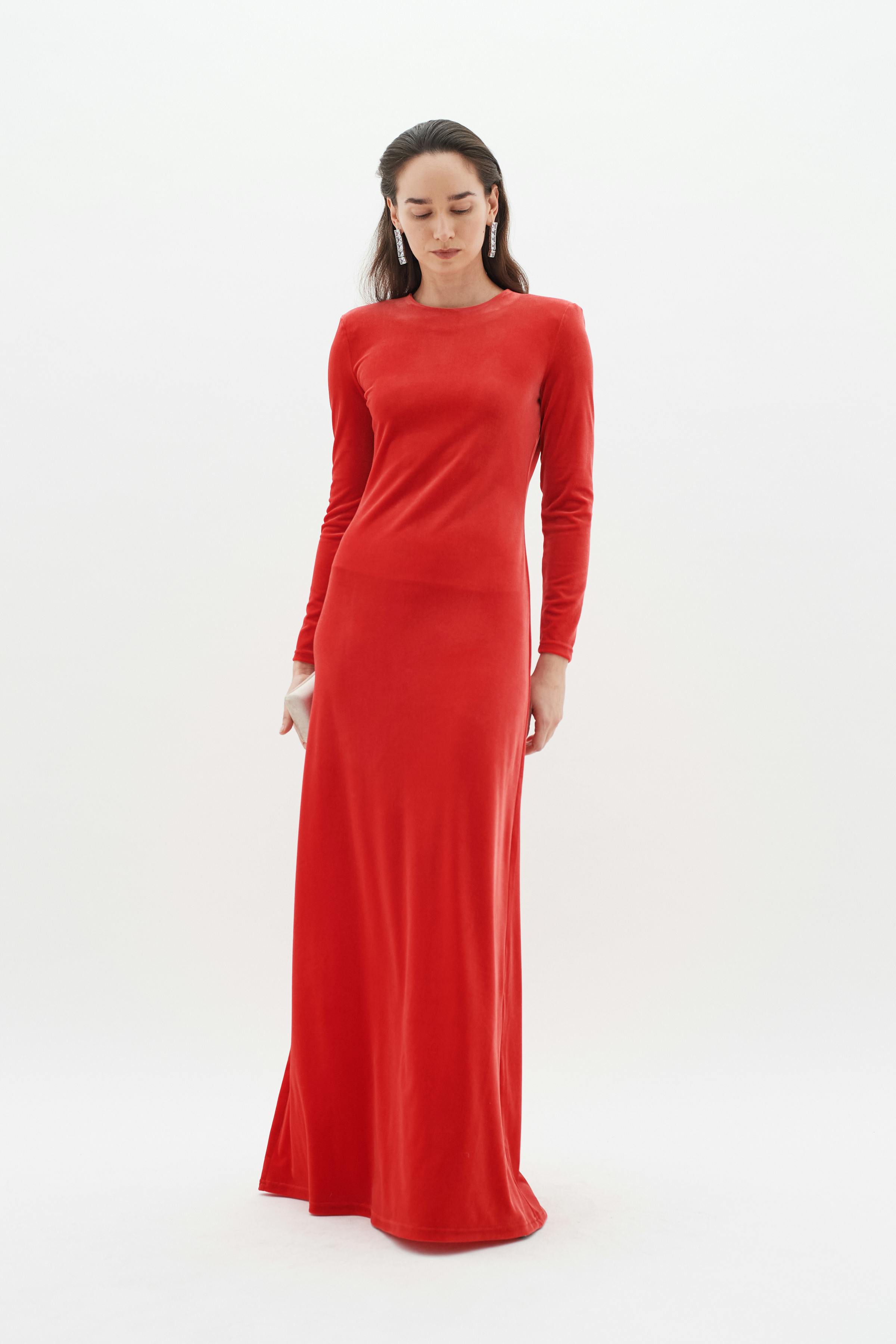 BrendaIW Velour Dress LOCATION NONE 30109893-181763