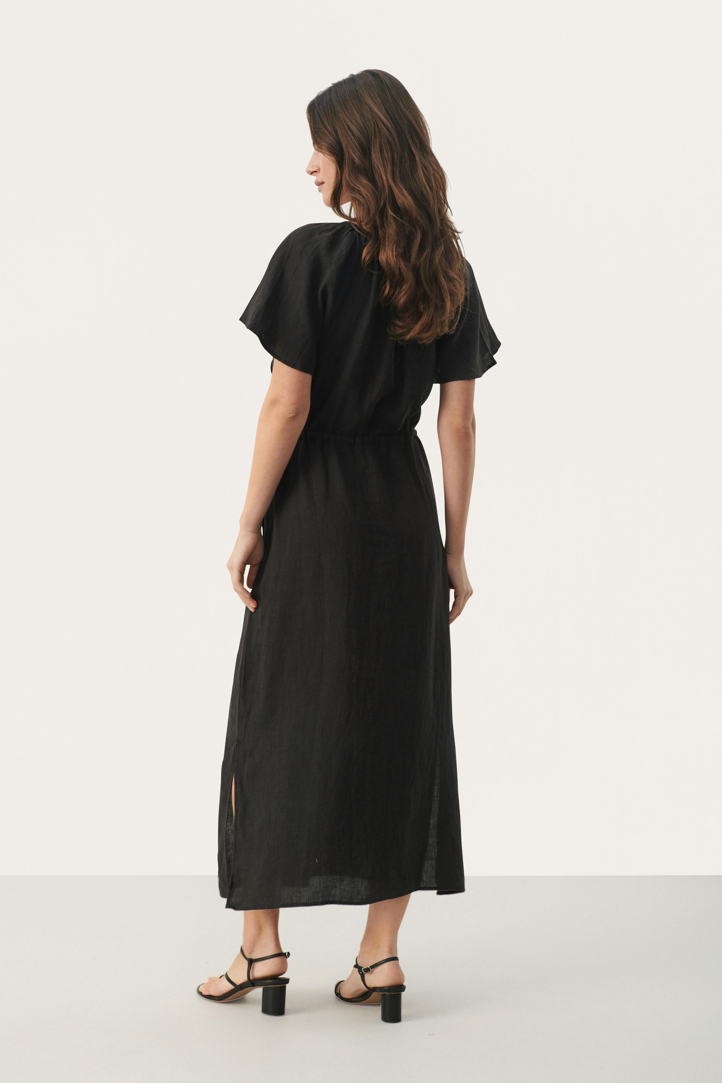 GeolinePW Long linen dress LOOKBOOK BACK 30308590-194008