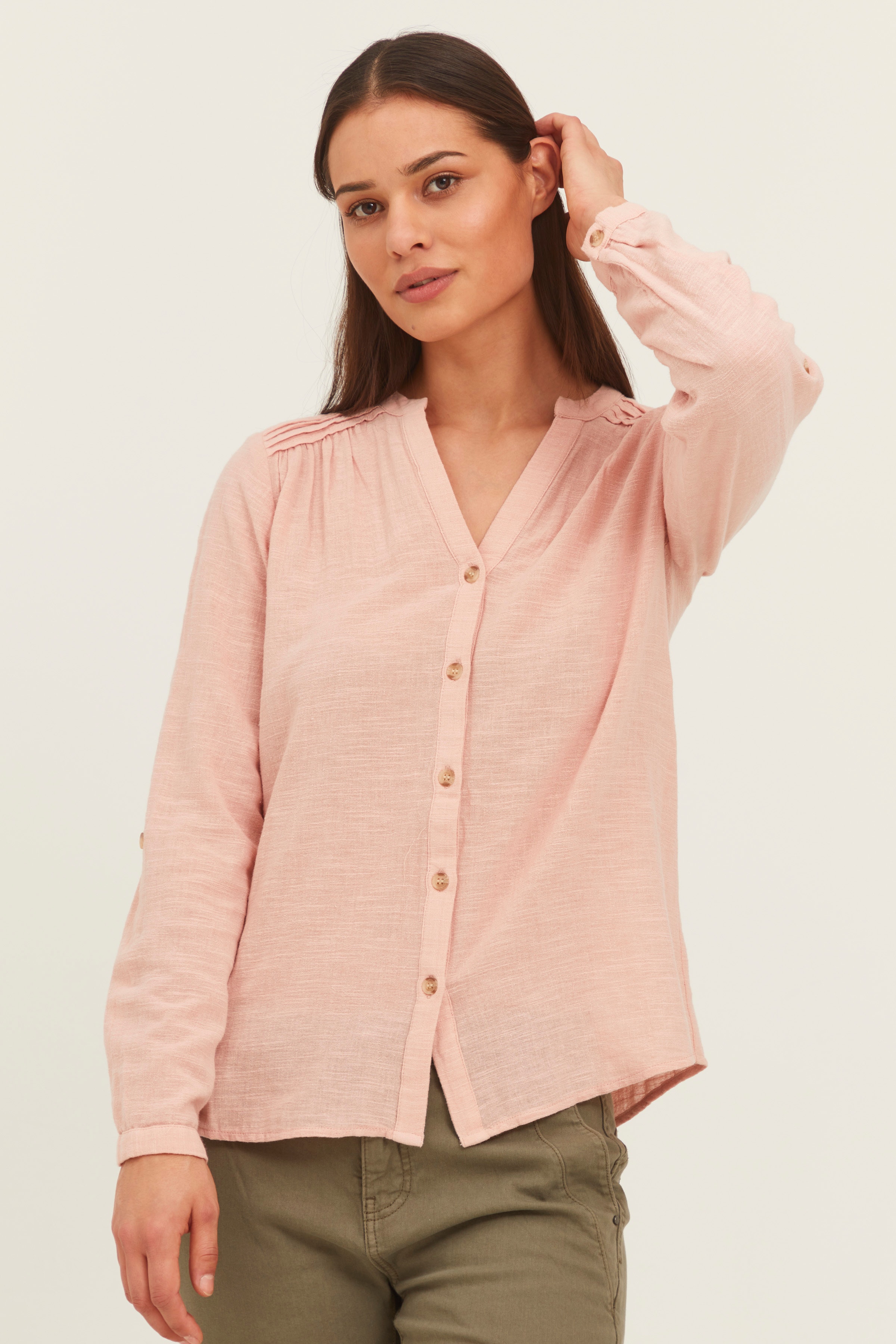 Blouse with short sleeve LOOKBOOK FRONT 20609688-151512